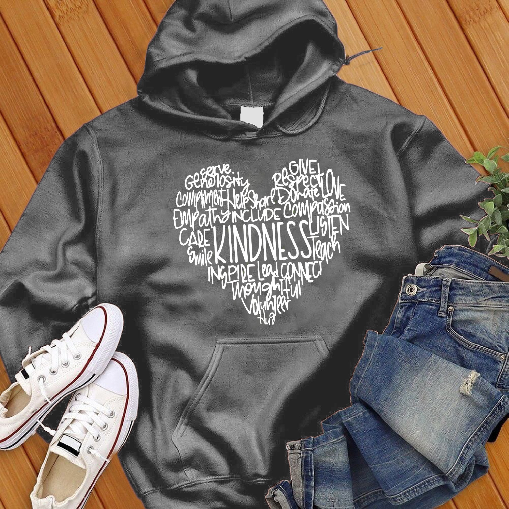 Kindness Encouragement Heart Hoodie - Love Tees