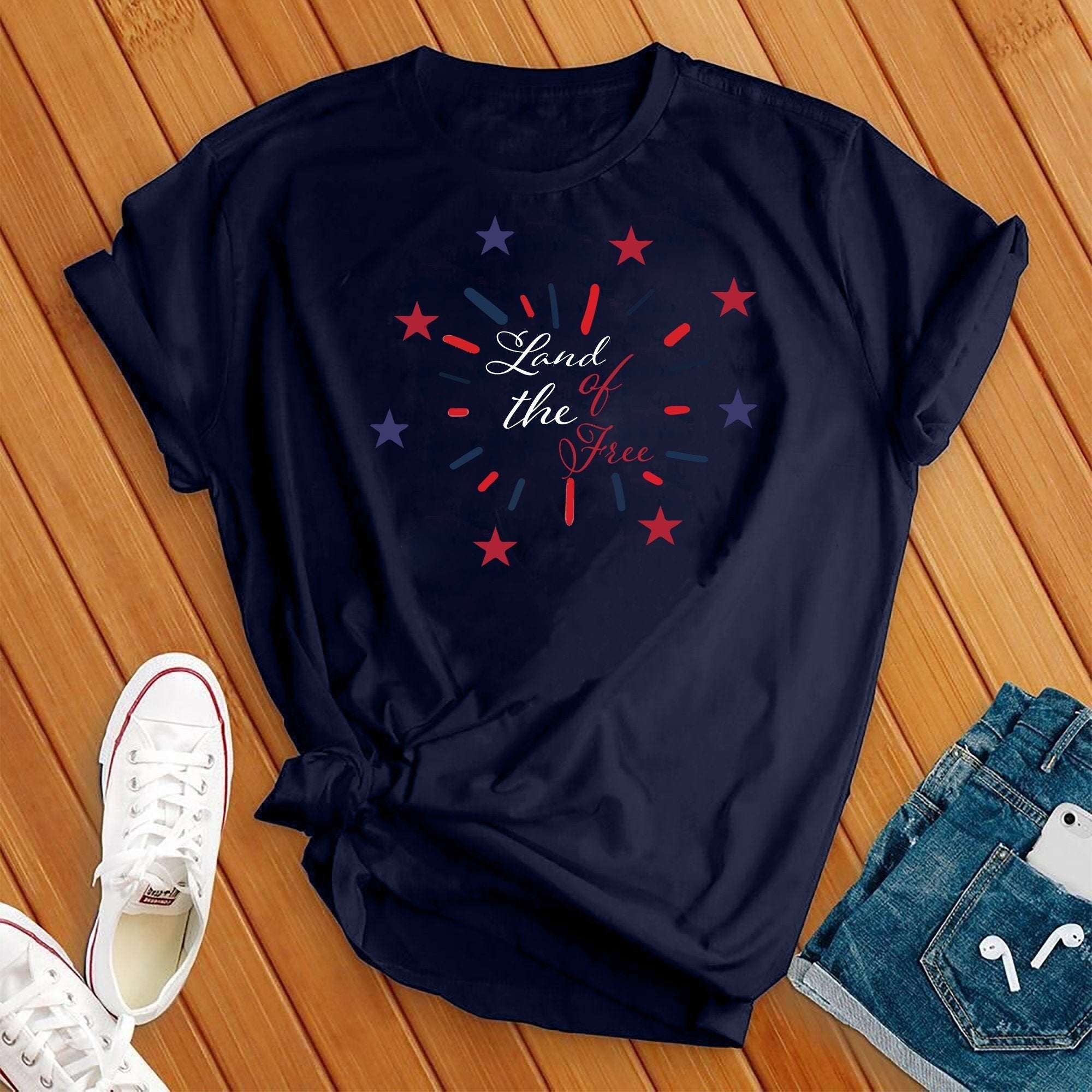 Land Of The Free Stars Tee - Love Tees