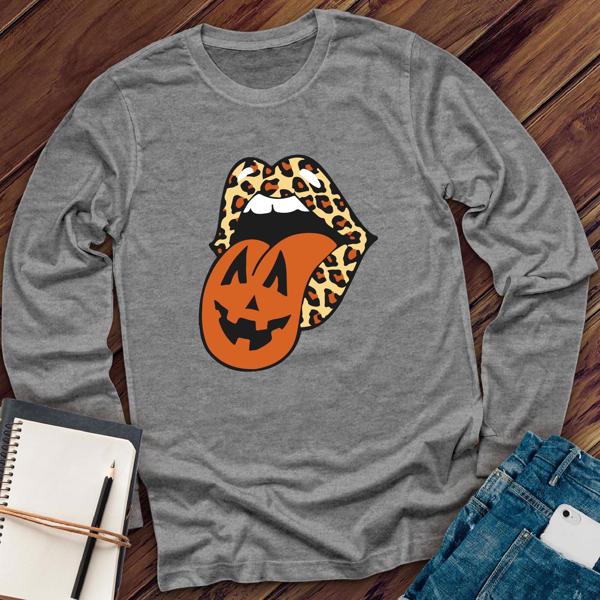 Leopard Lips Halloween Long Sleeve - Love Tees