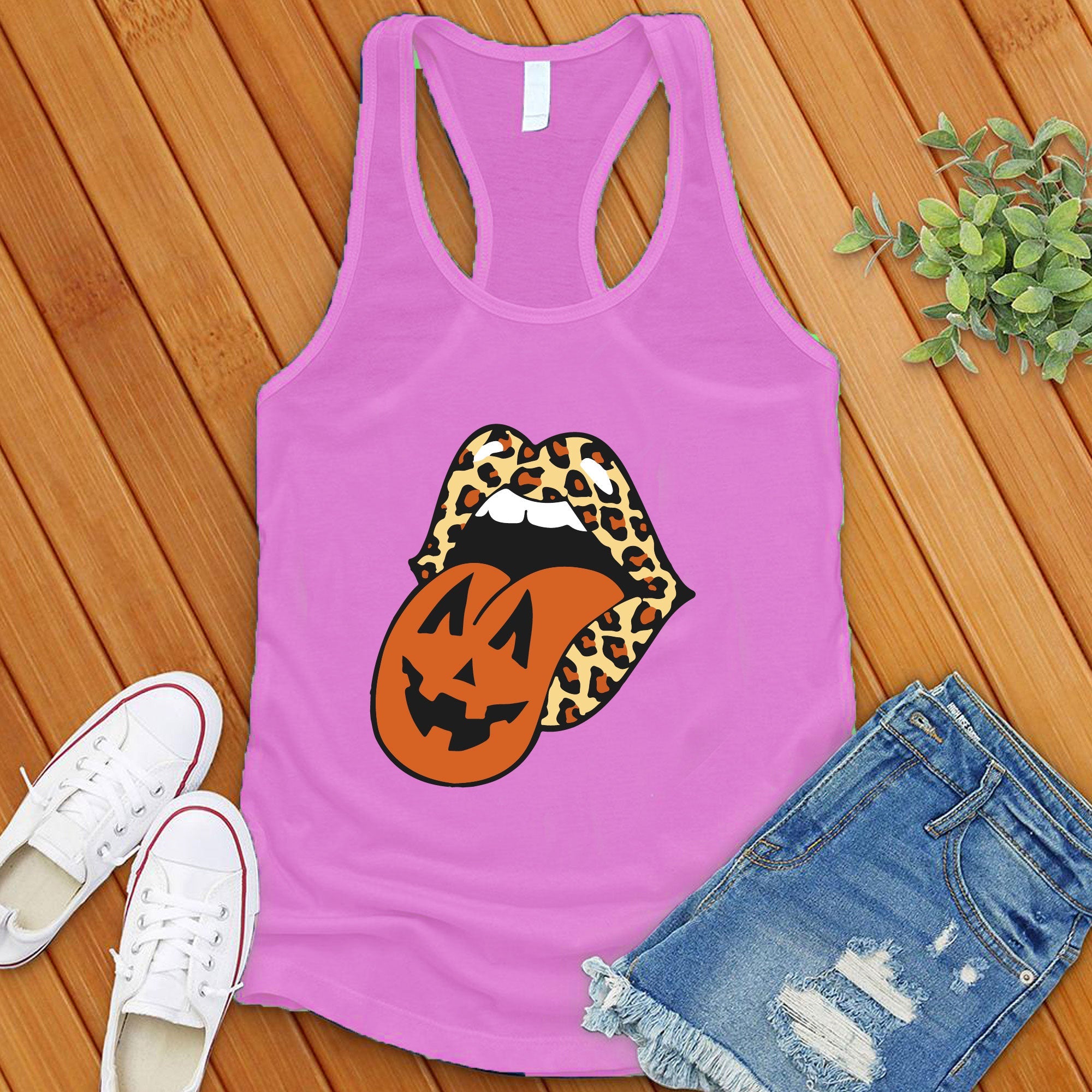 Leopard Lips Halloween Women's Tank Top - Love Tees