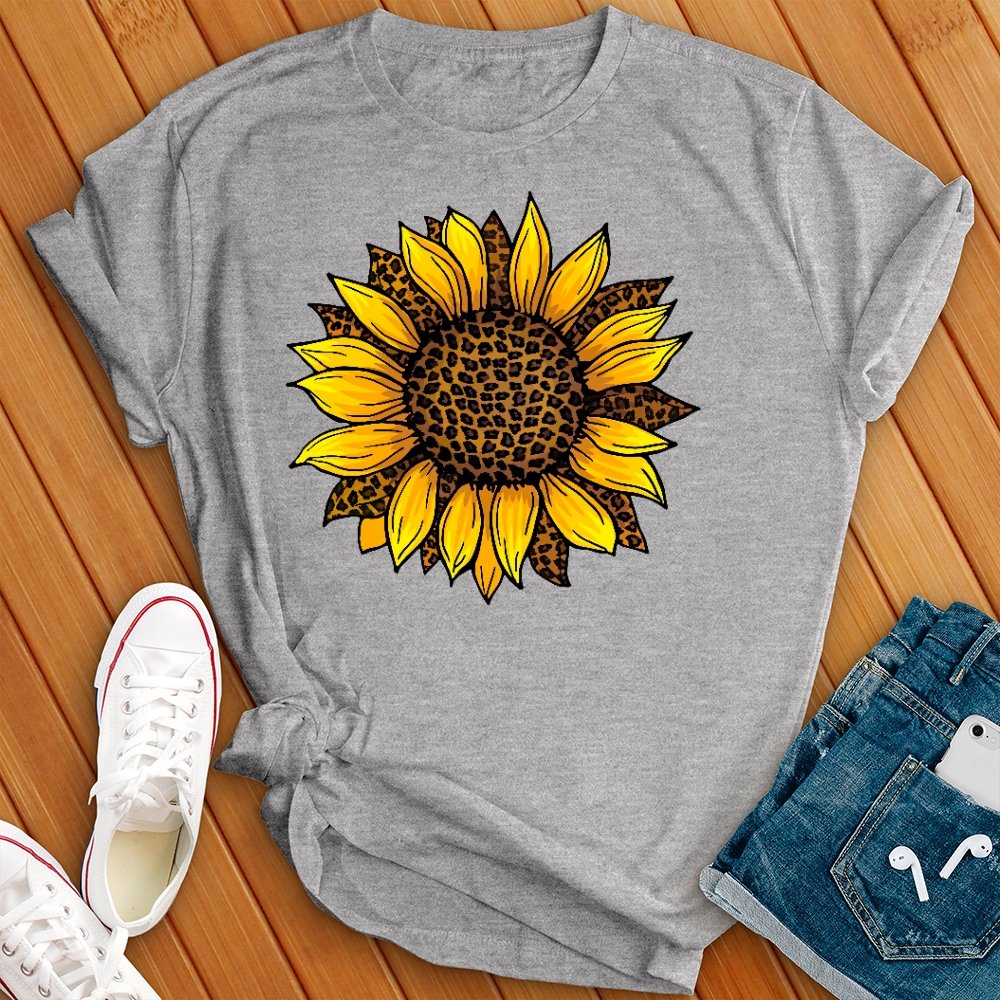 Leopard Sunflower Cute Tee - Love Tees