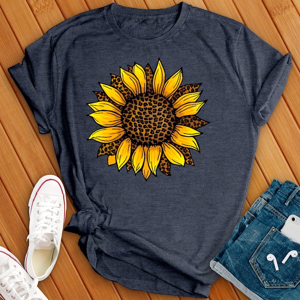 Leopard Sunflower Cute Tee - Love Tees