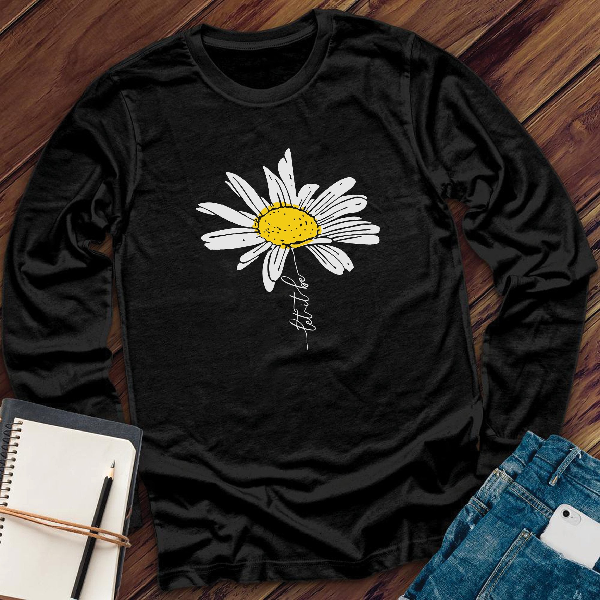 Let It Be Flower Long Sleeve - Love Tees