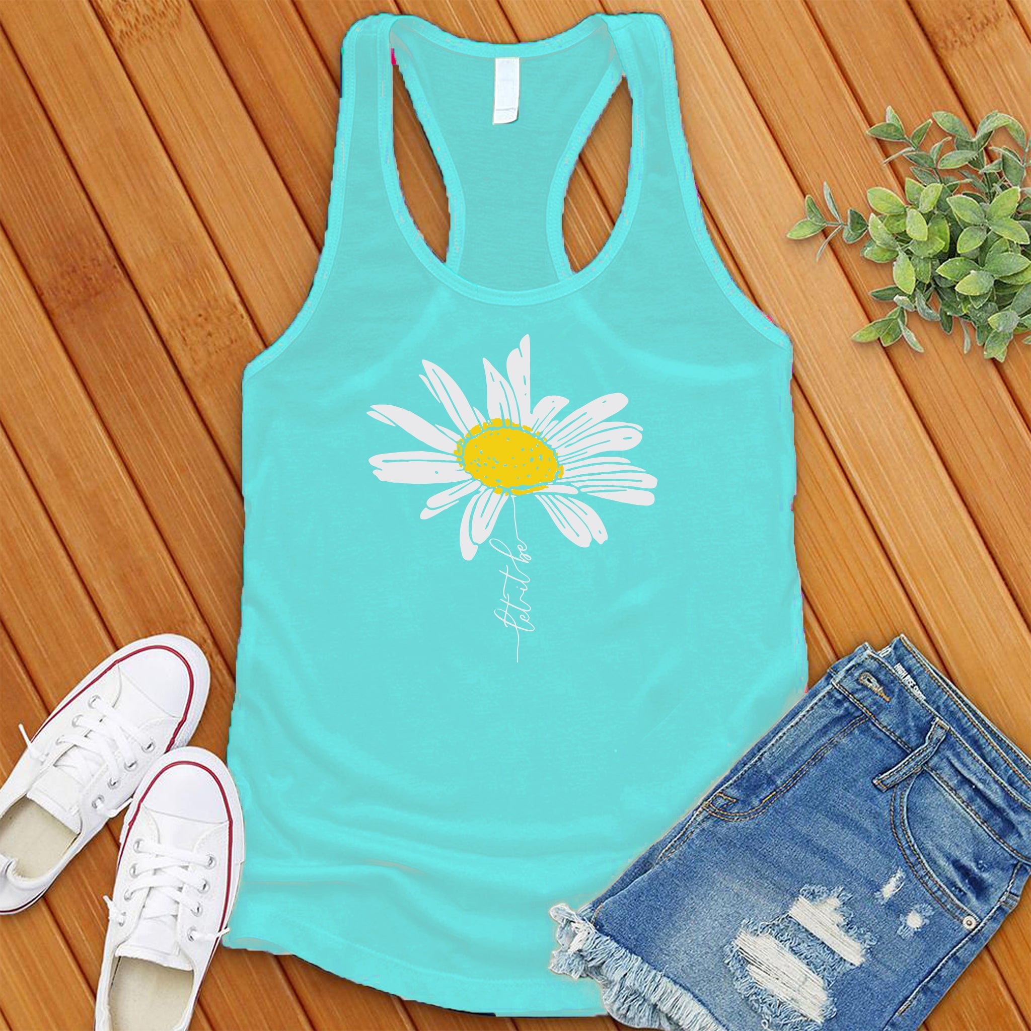 Let it be flower Women's Tank Top - Love Tees