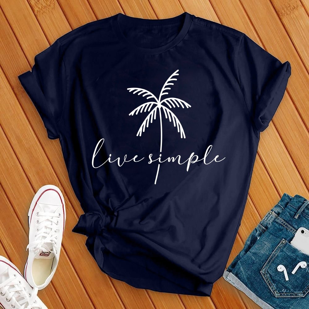 Live Simple Palm Tree Tee - Love Tees