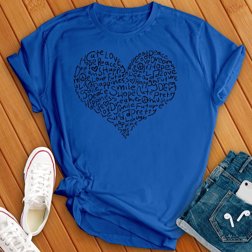 Love Heart 2 Tee - Love Tees