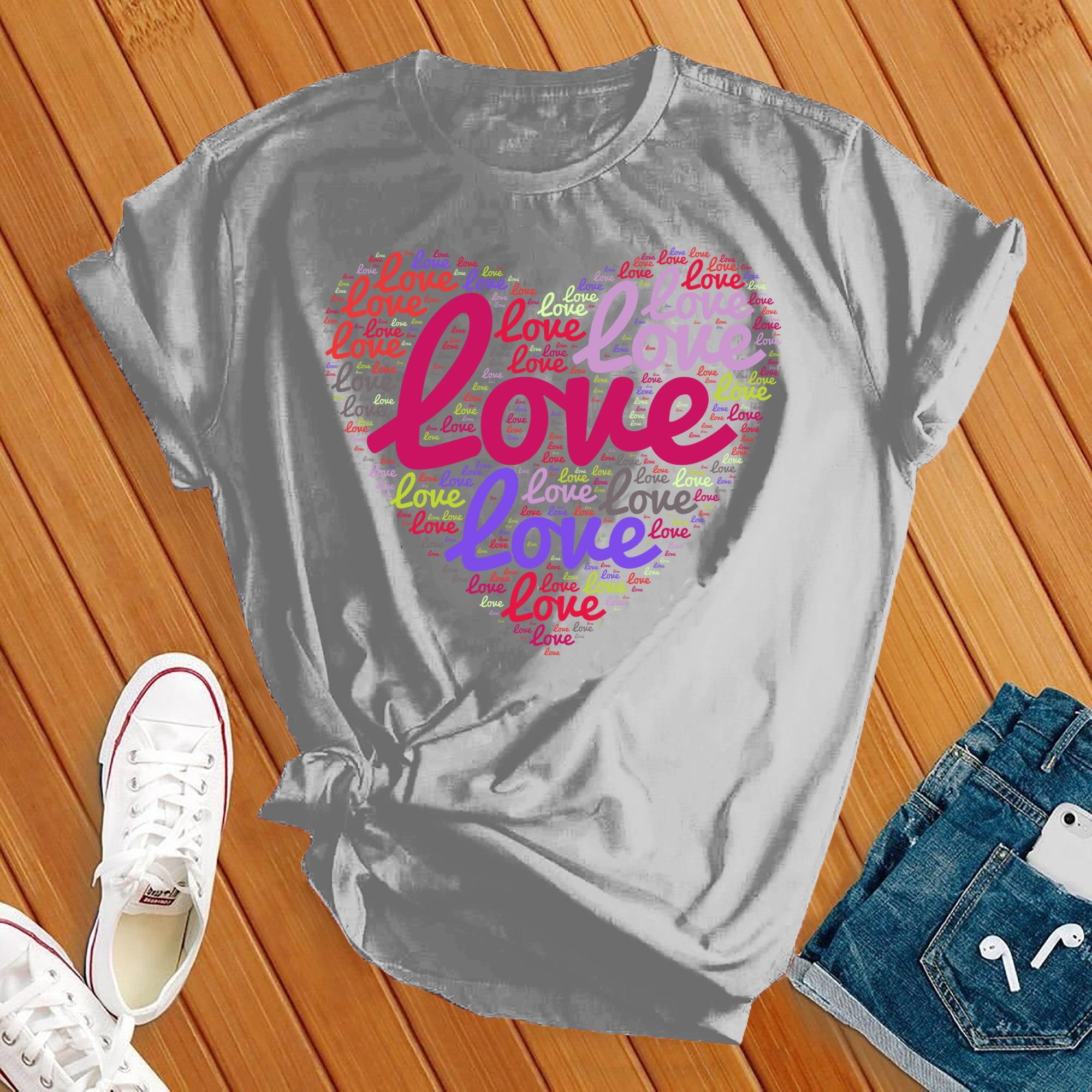 Love Heart Cloud Tee - Love Tees