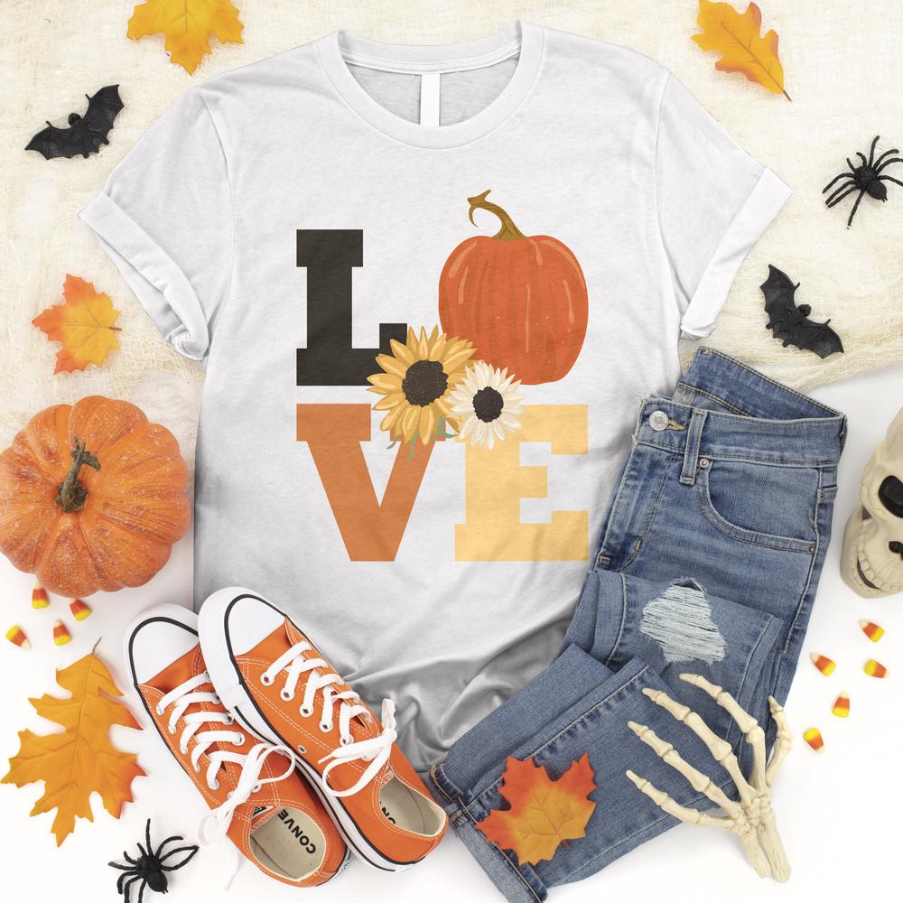 Love Pumpkin Sunflower Tee - Love Tees