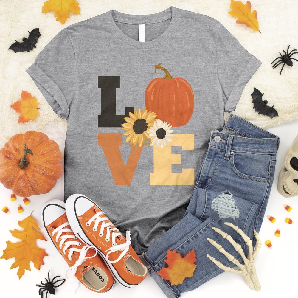 Love Pumpkin Sunflower Tee - Love Tees