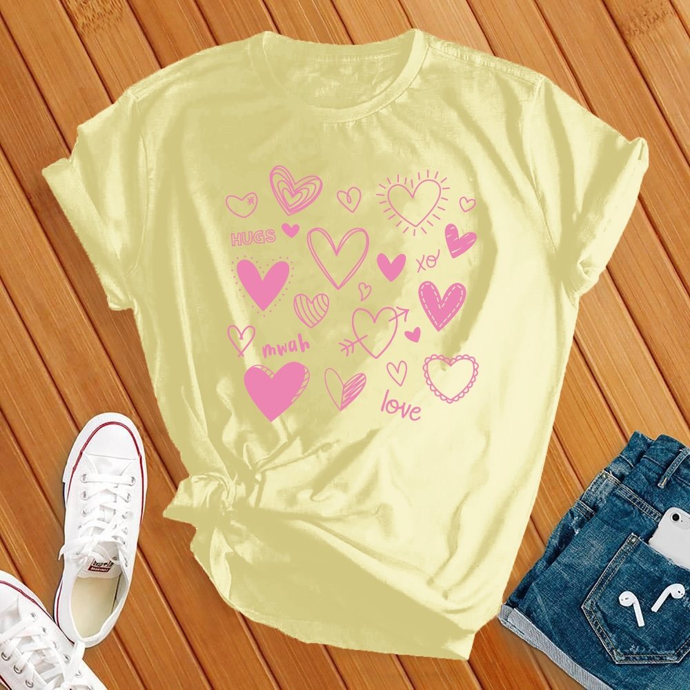 Loveheart Collage Tshirt - Love Tees