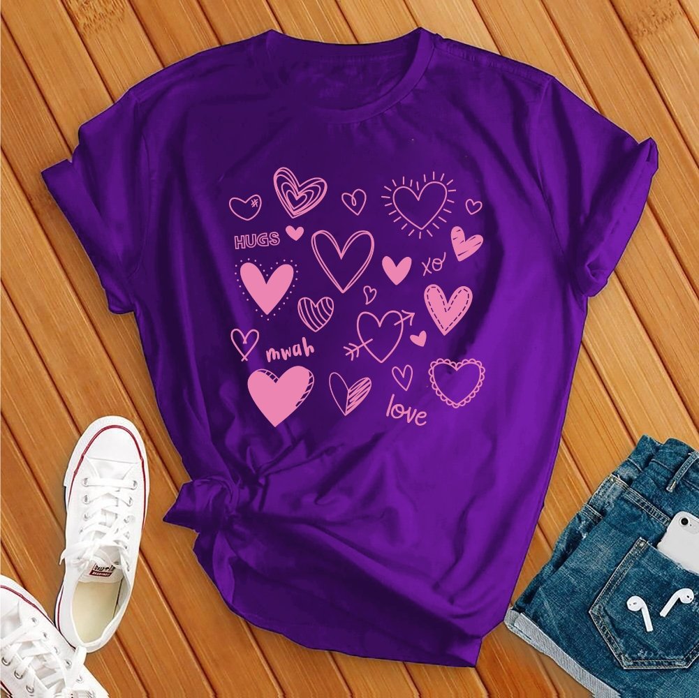 Loveheart Collage Tshirt - Love Tees