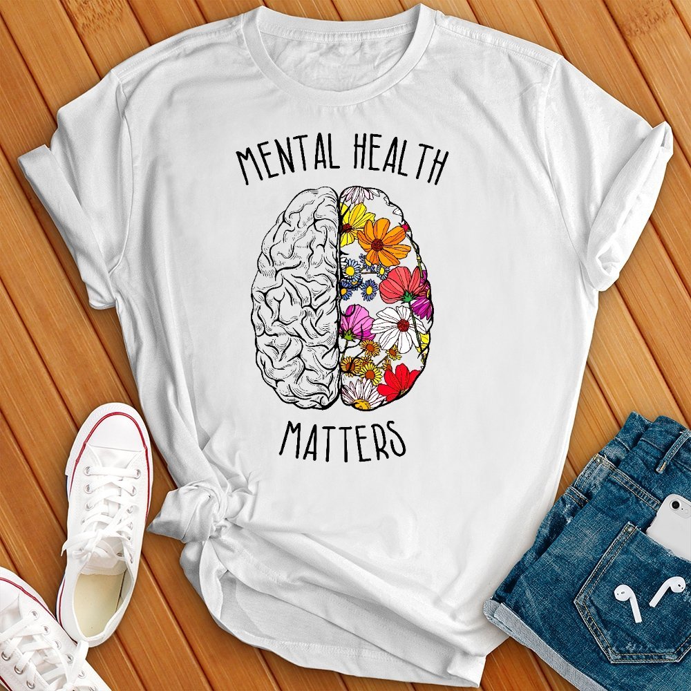 Mental Health Matters Floral Brain Tee - Love Tees