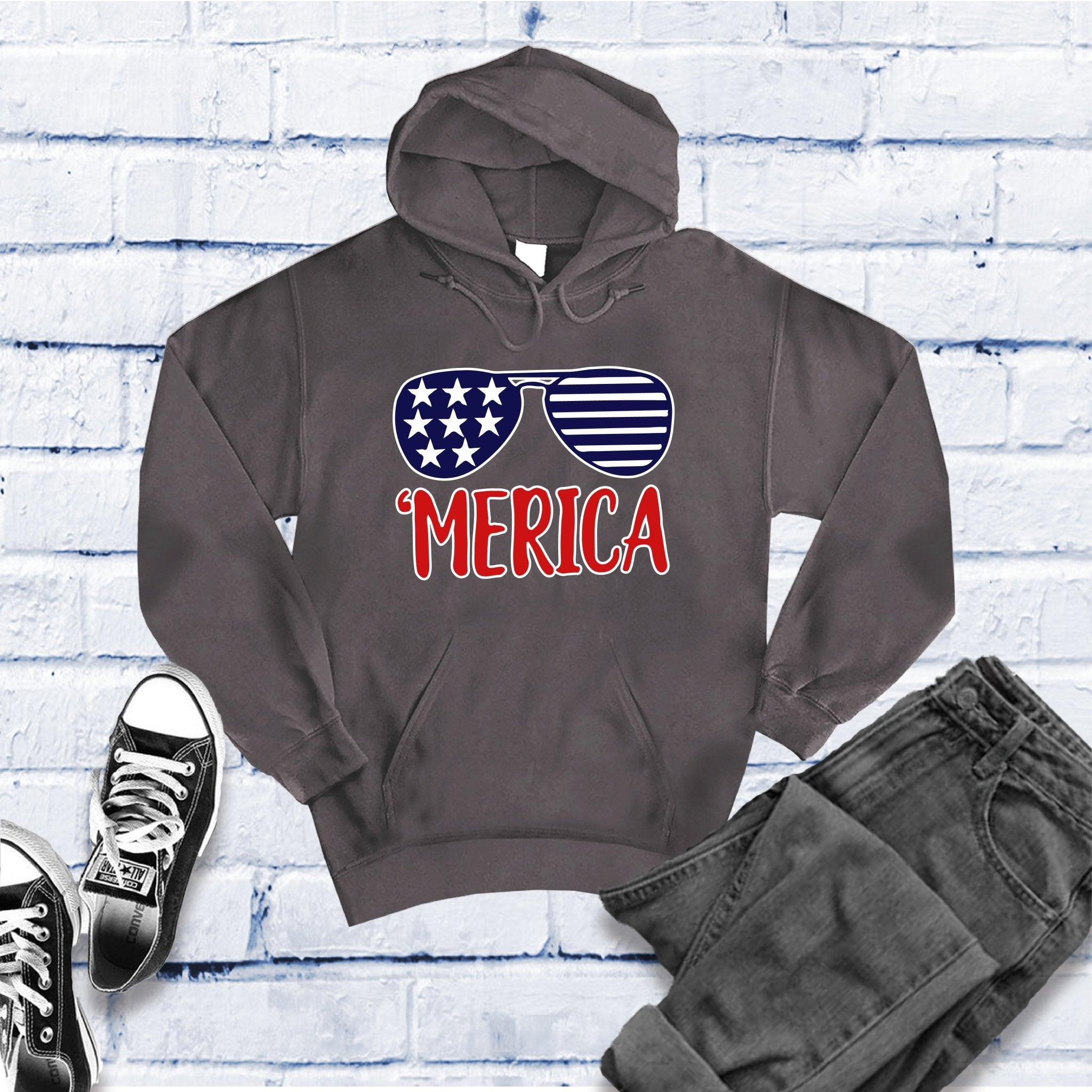 Merica Sunglasses Hoodie - Love Tees