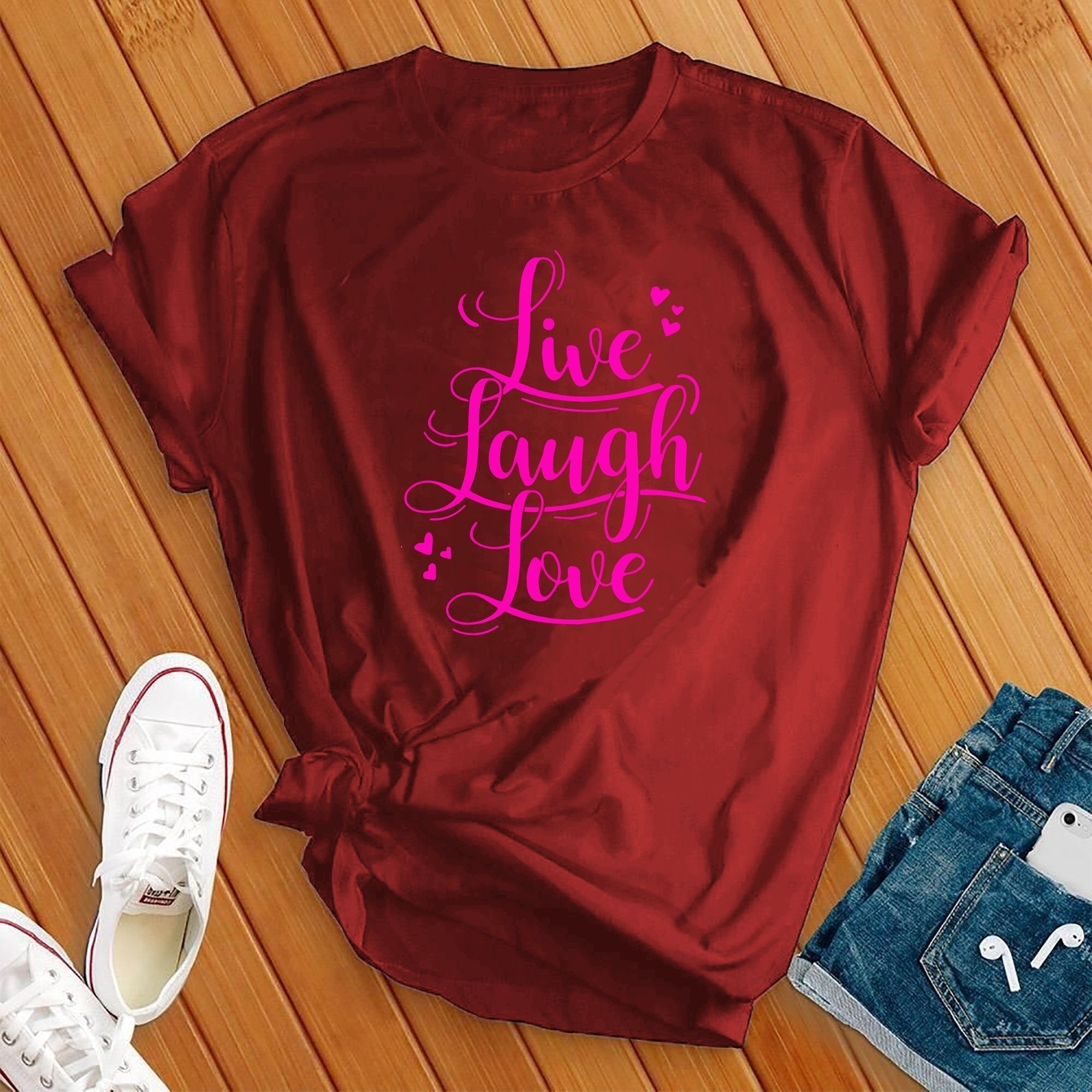 Neon Live Laugh Love Tee - Love Tees