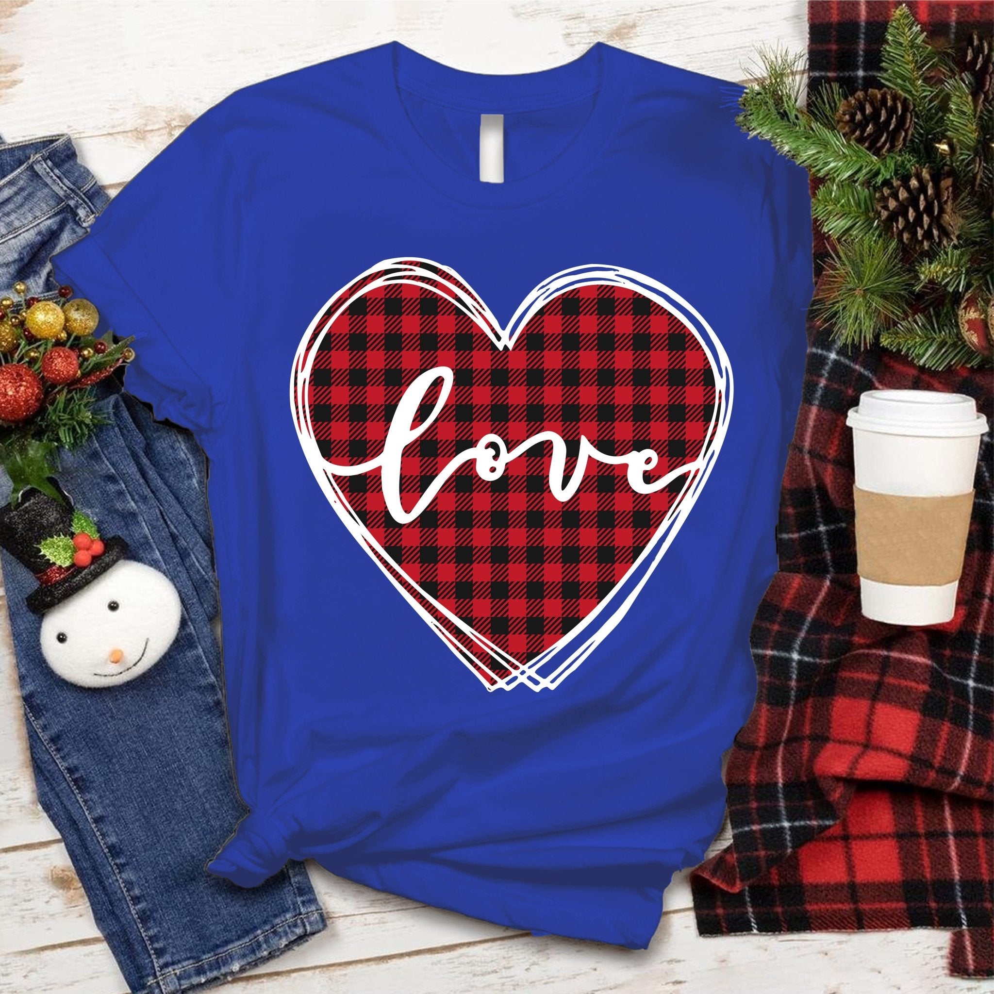 Plaid Love Heart Tee - Love Tees