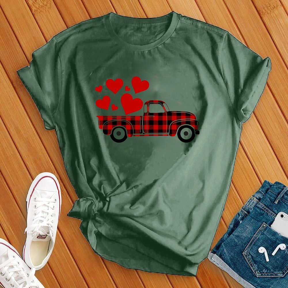 Plaid Love Truck Tee - Love Tees