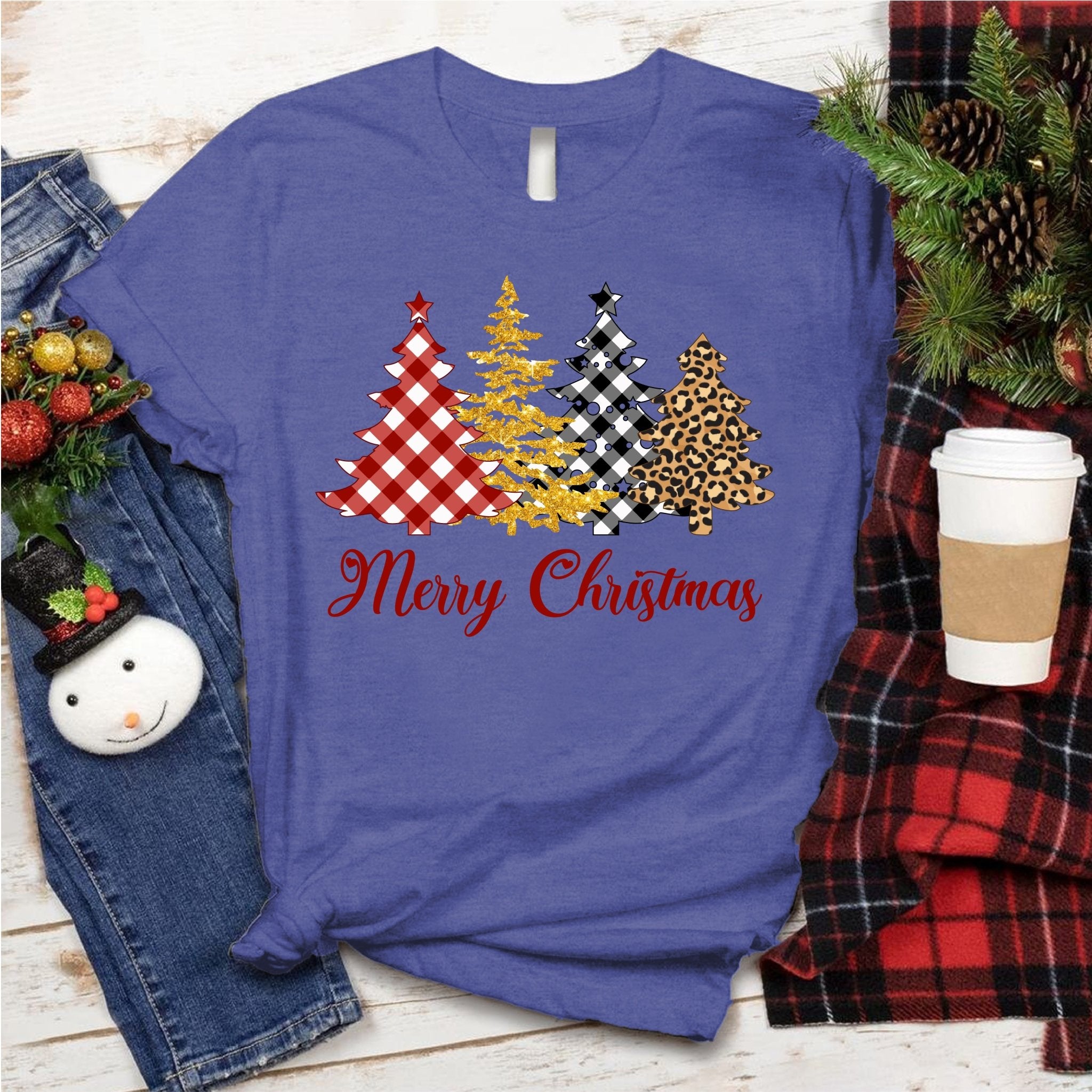 Plaid Merry Christmas Tee - Love Tees