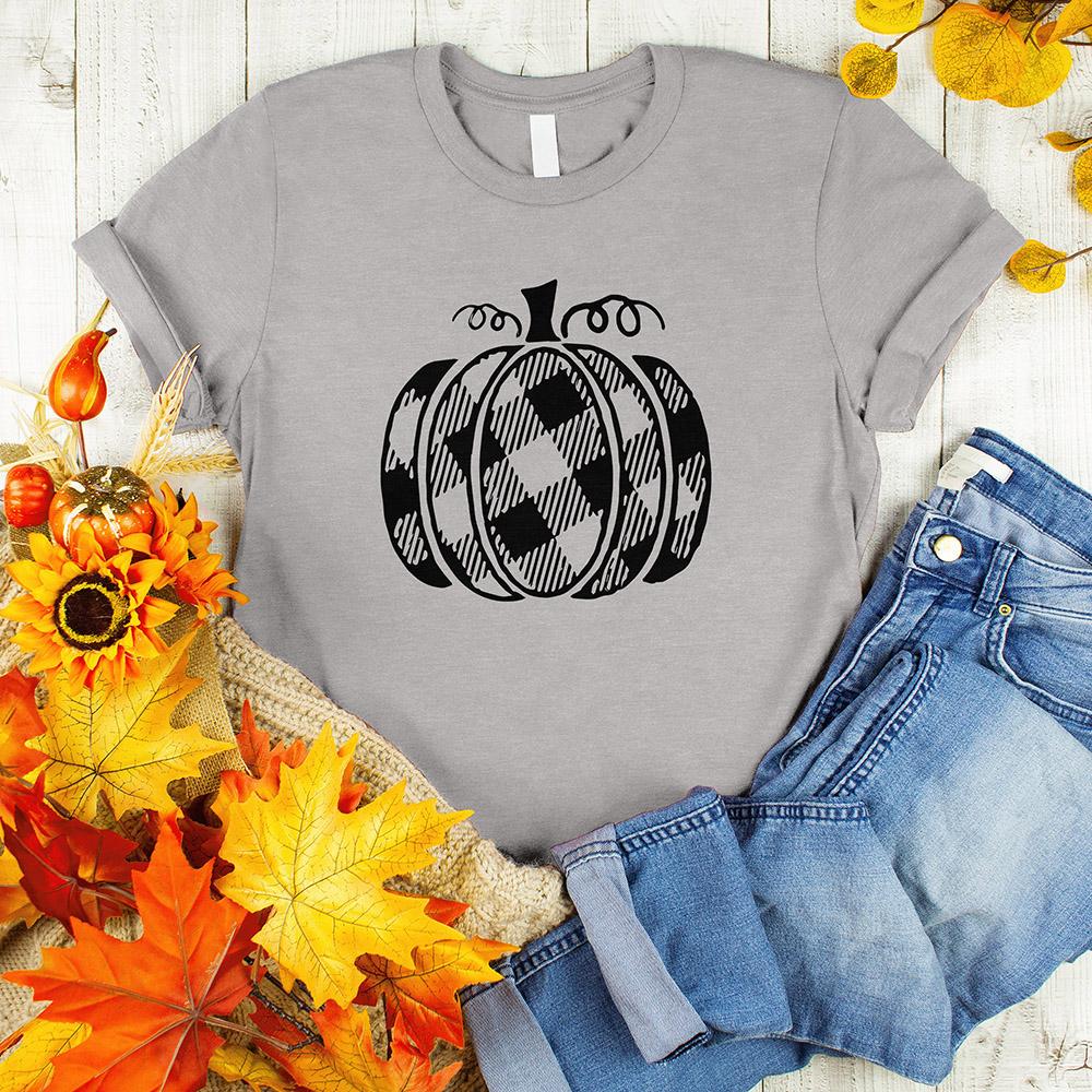 Plaid Pumpkin Tee - Love Tees