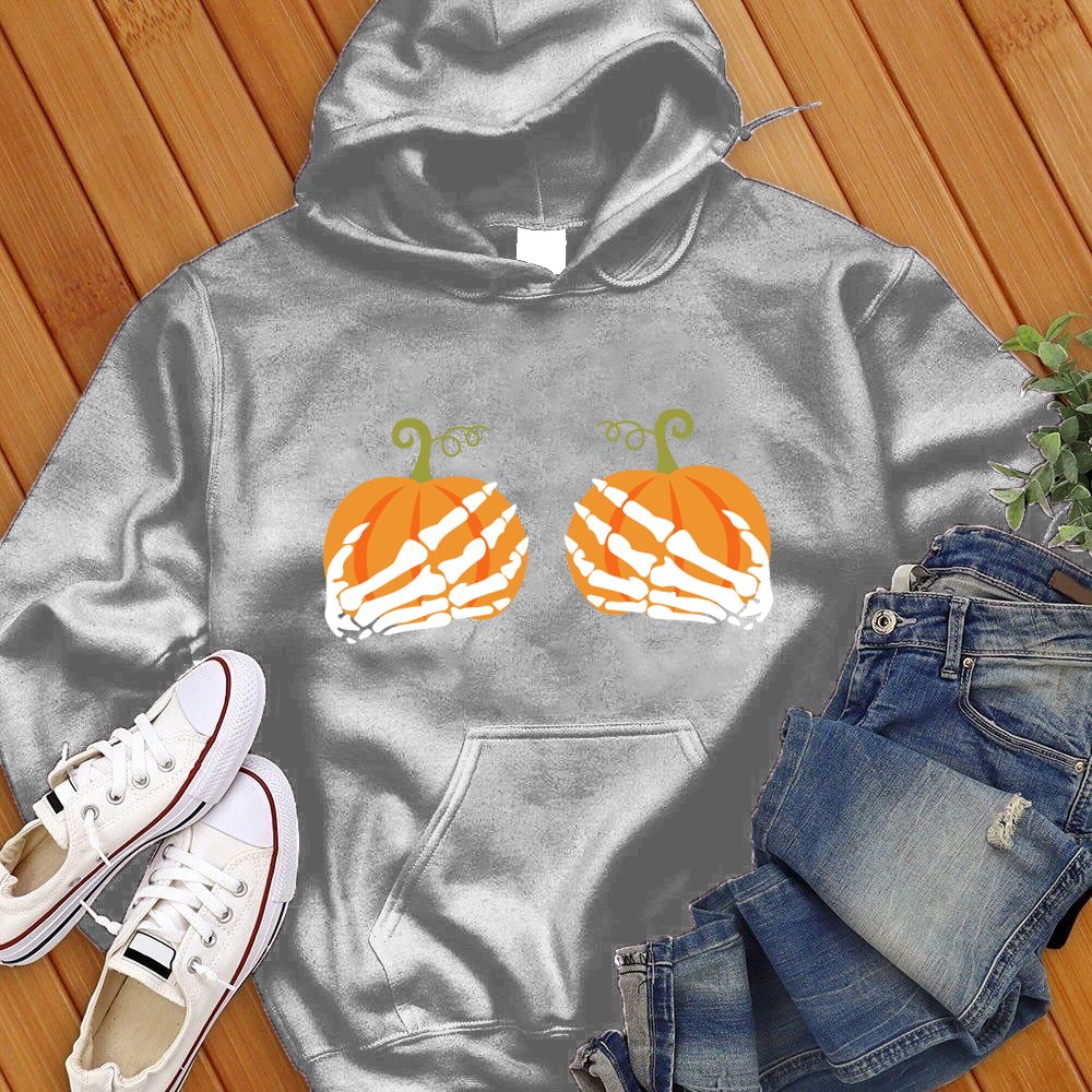 Pumpkin Skeleton Hands Hoodie - Love Tees