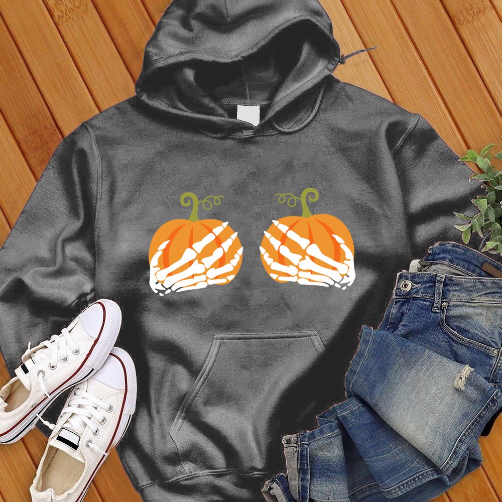 Pumpkin Skeleton Hands Hoodie - Love Tees