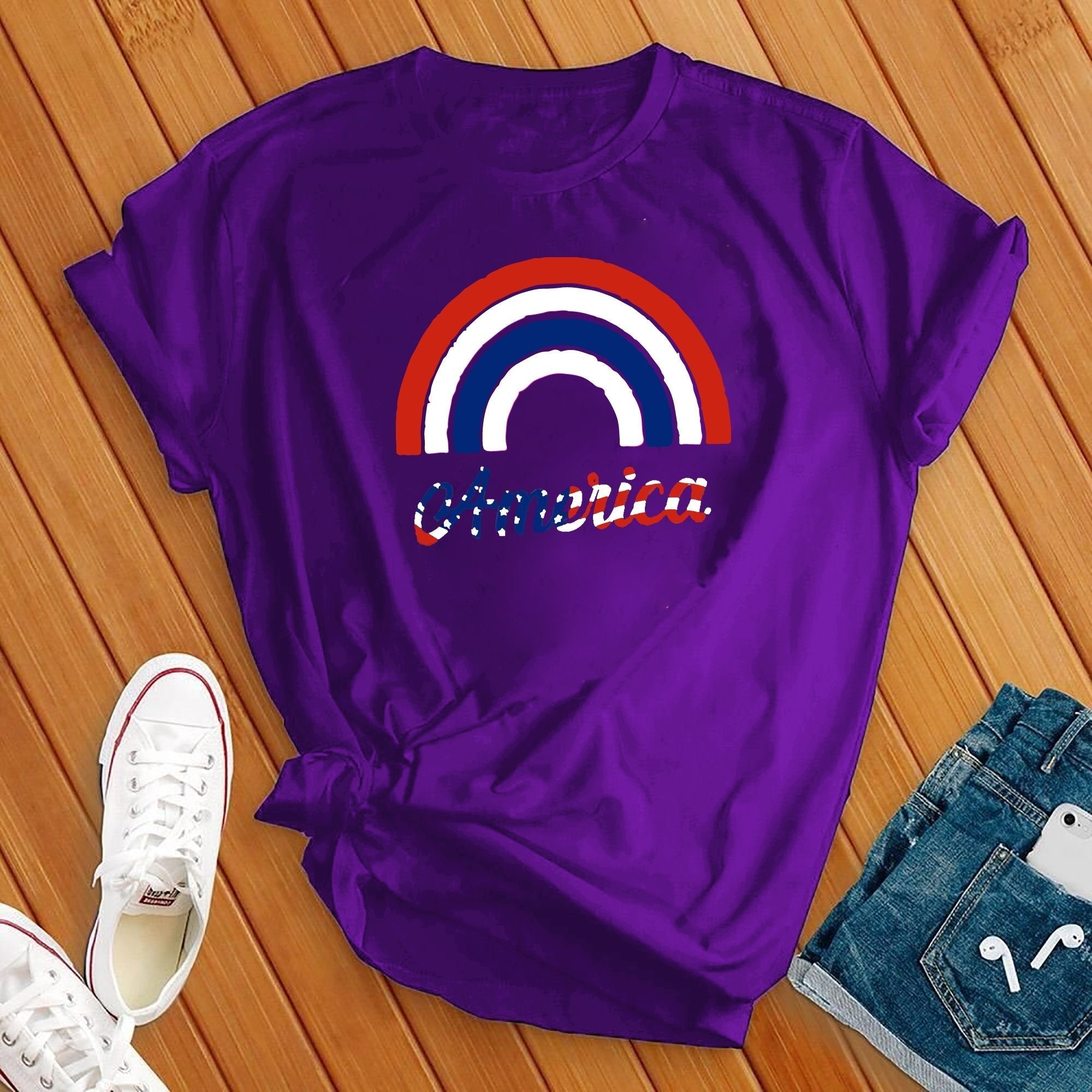 Rainbow America Tee - Love Tees