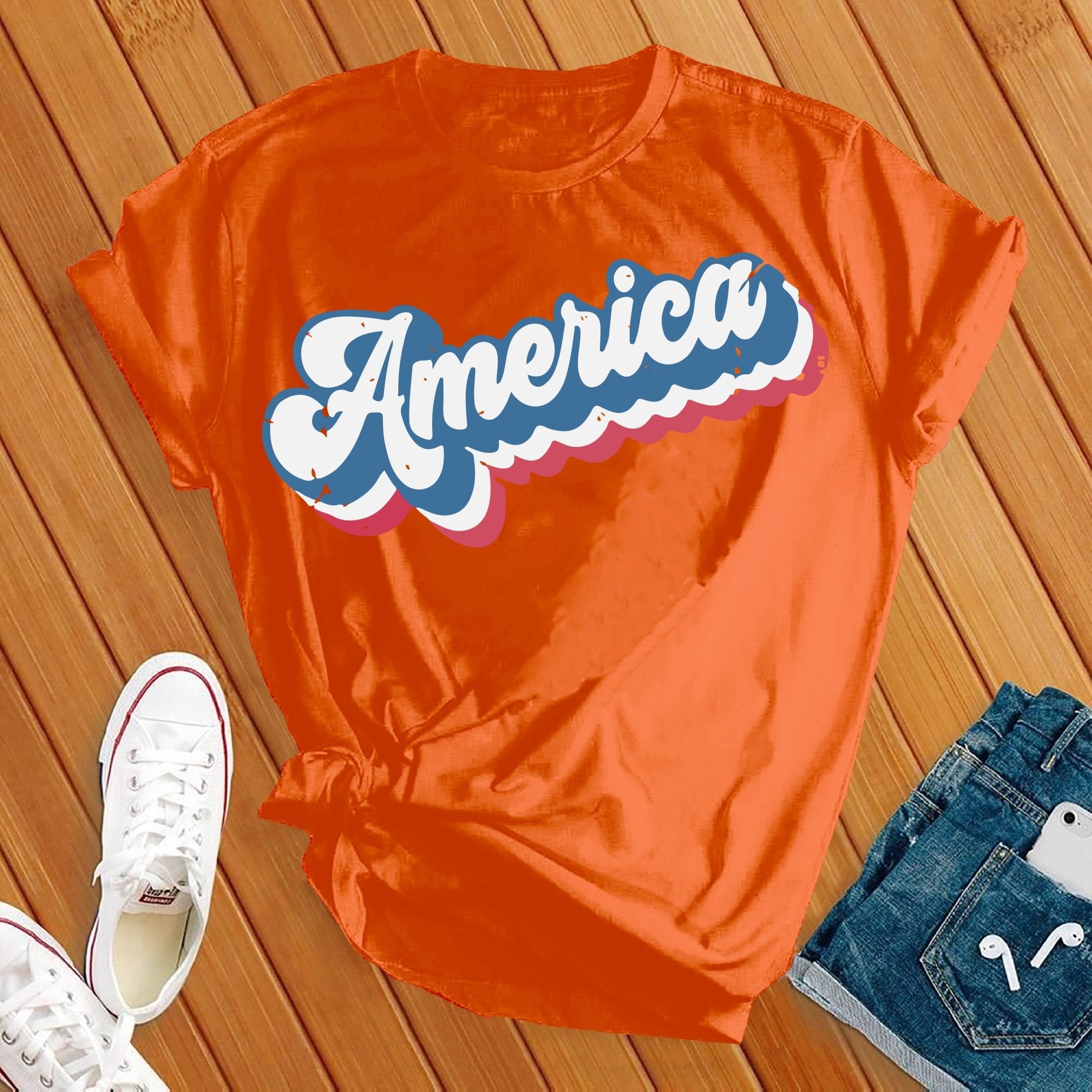 Retro America Patriotic Tee - Love Tees