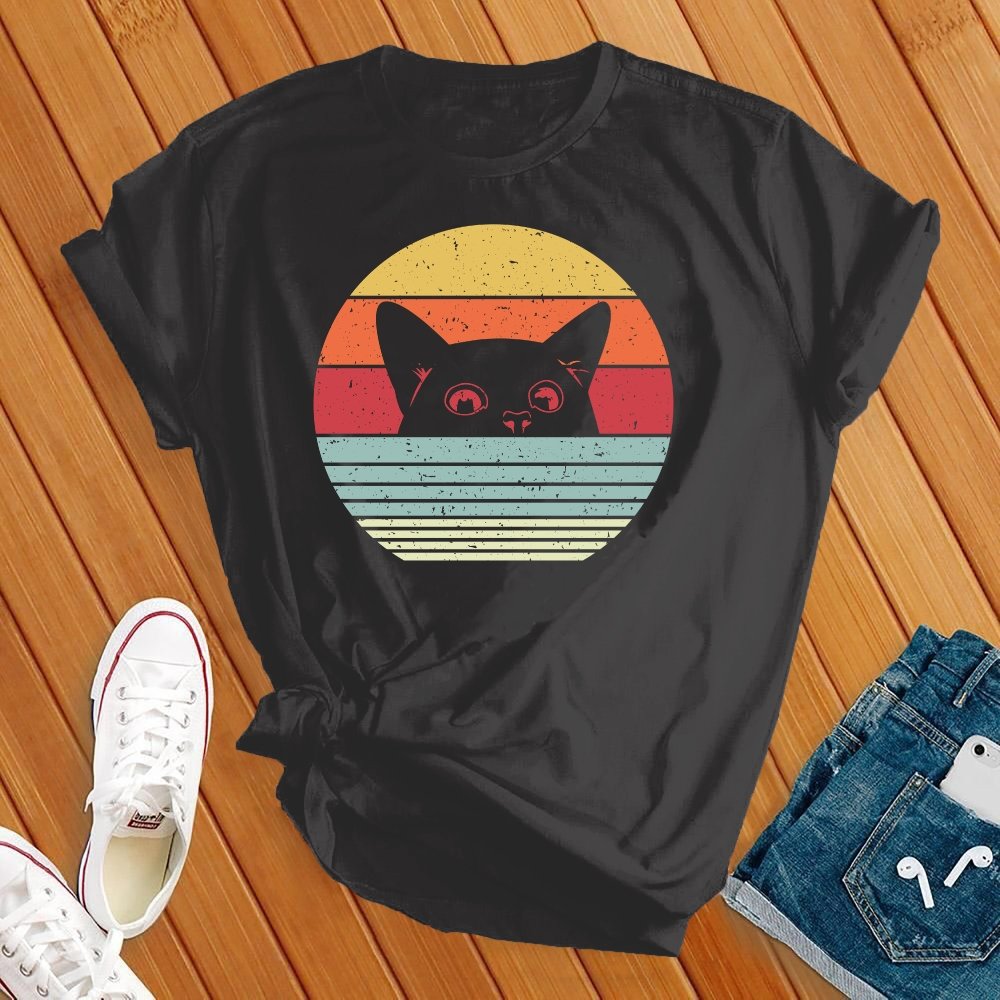 Retro Happy Cat Tee - Love Tees