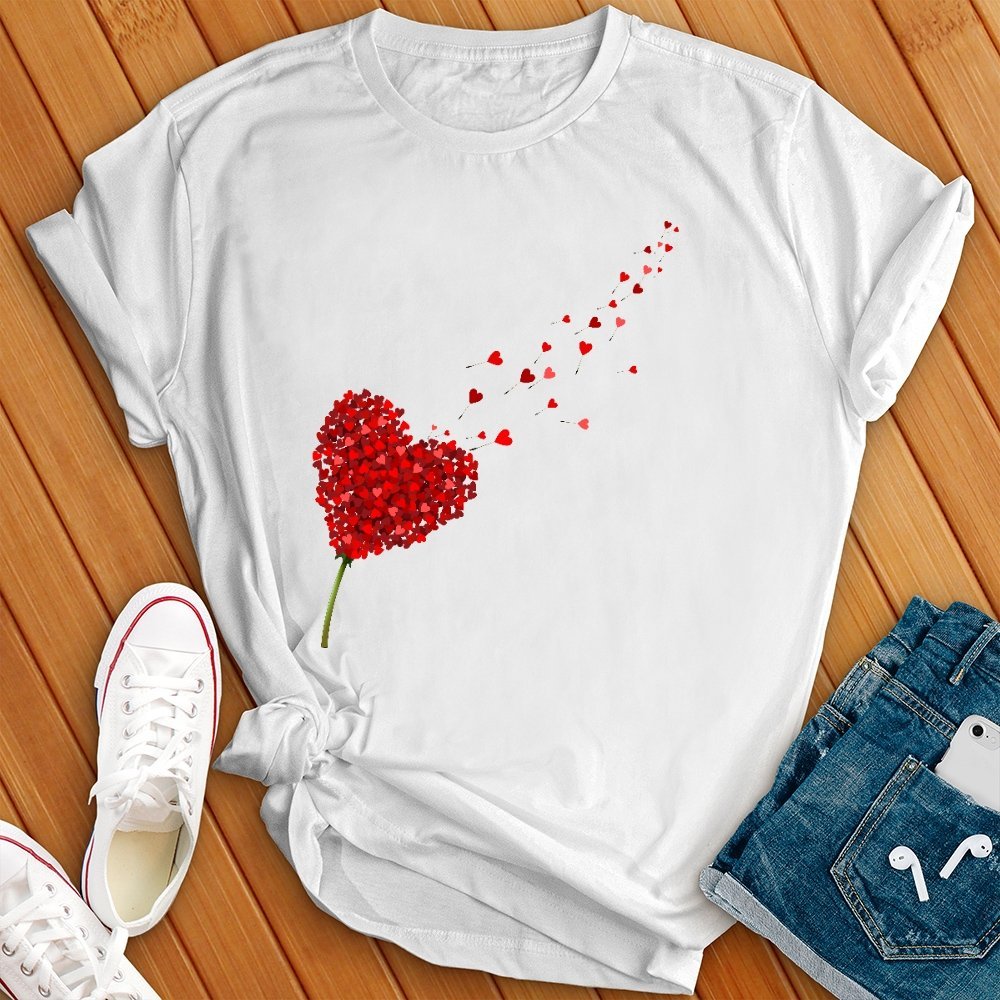 Rose Hearts Tee - Love Tees