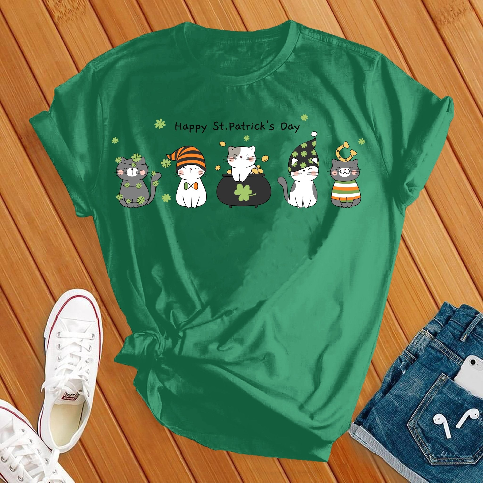 Saint Patrick's Day Cats Tee - Love Tees