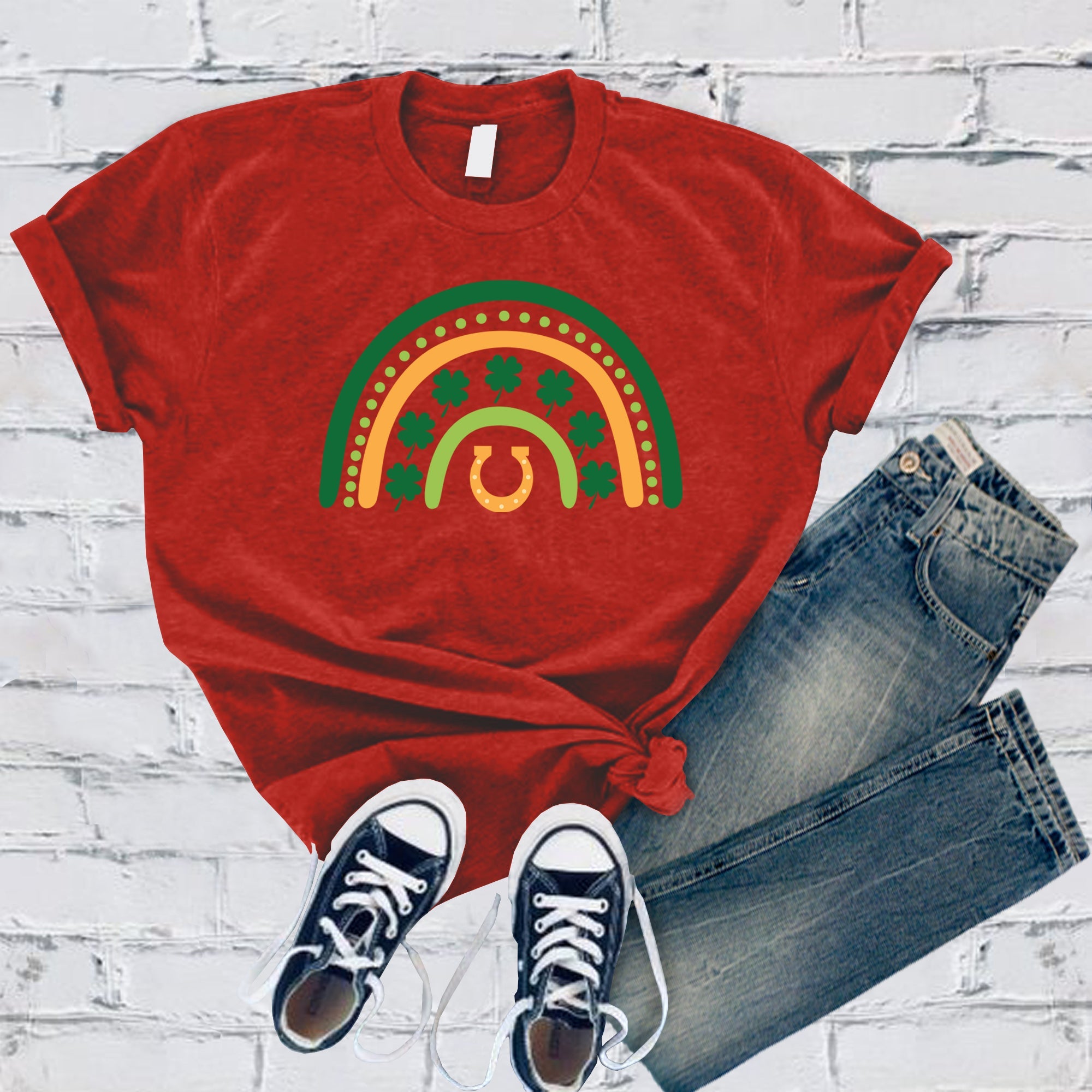 Saint Patrick's Day Rainbow Hoof Tee - Love Tees