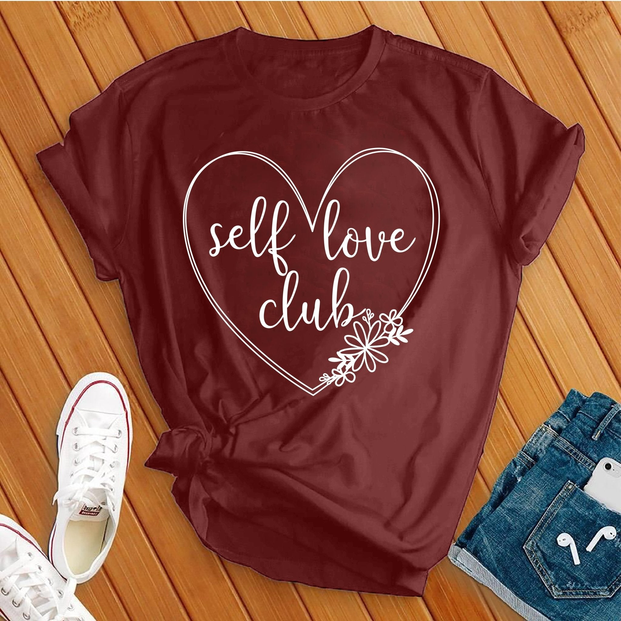 Self Love Club Daisy White Tee - Love Tees