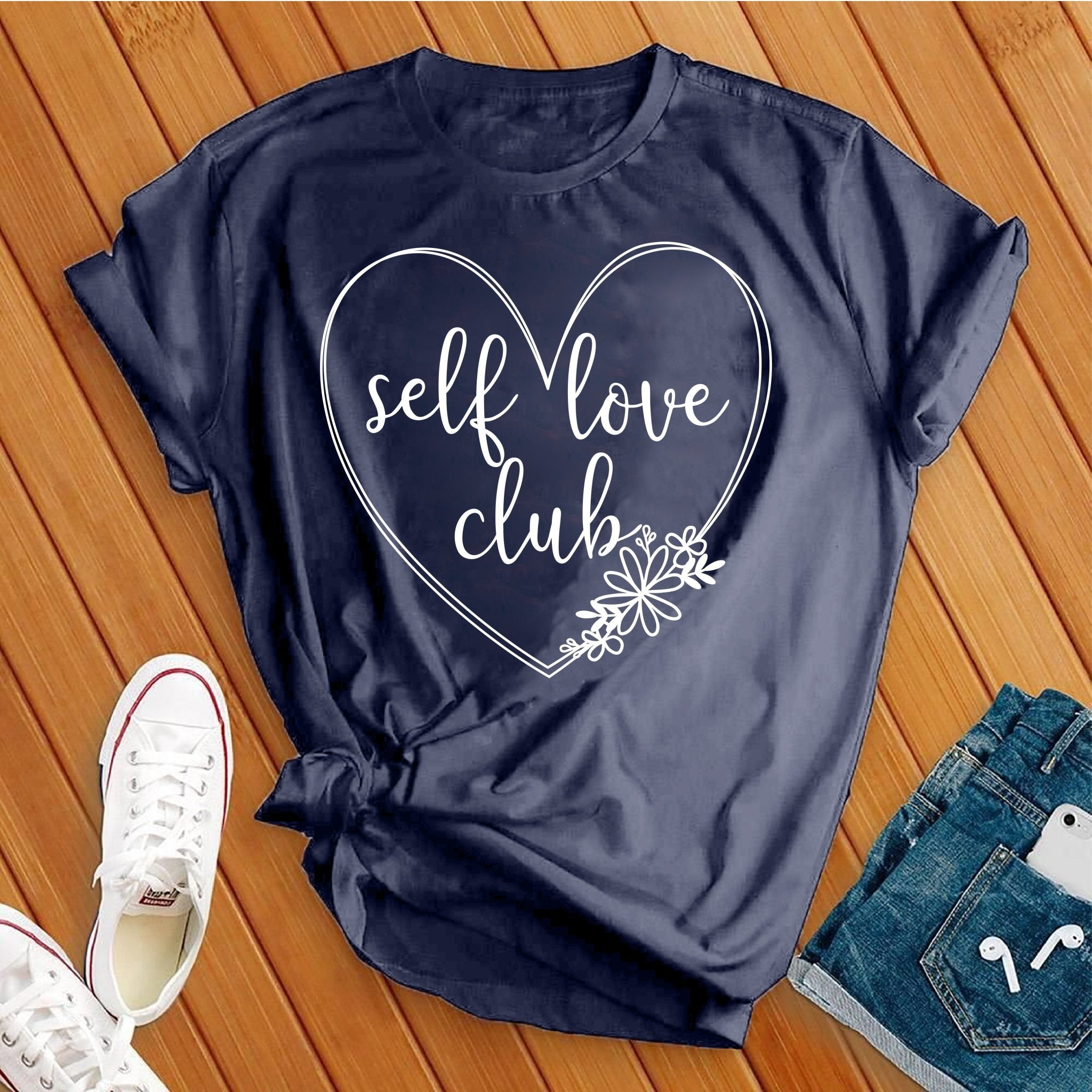 Self Love Club Daisy White Tee - Love Tees