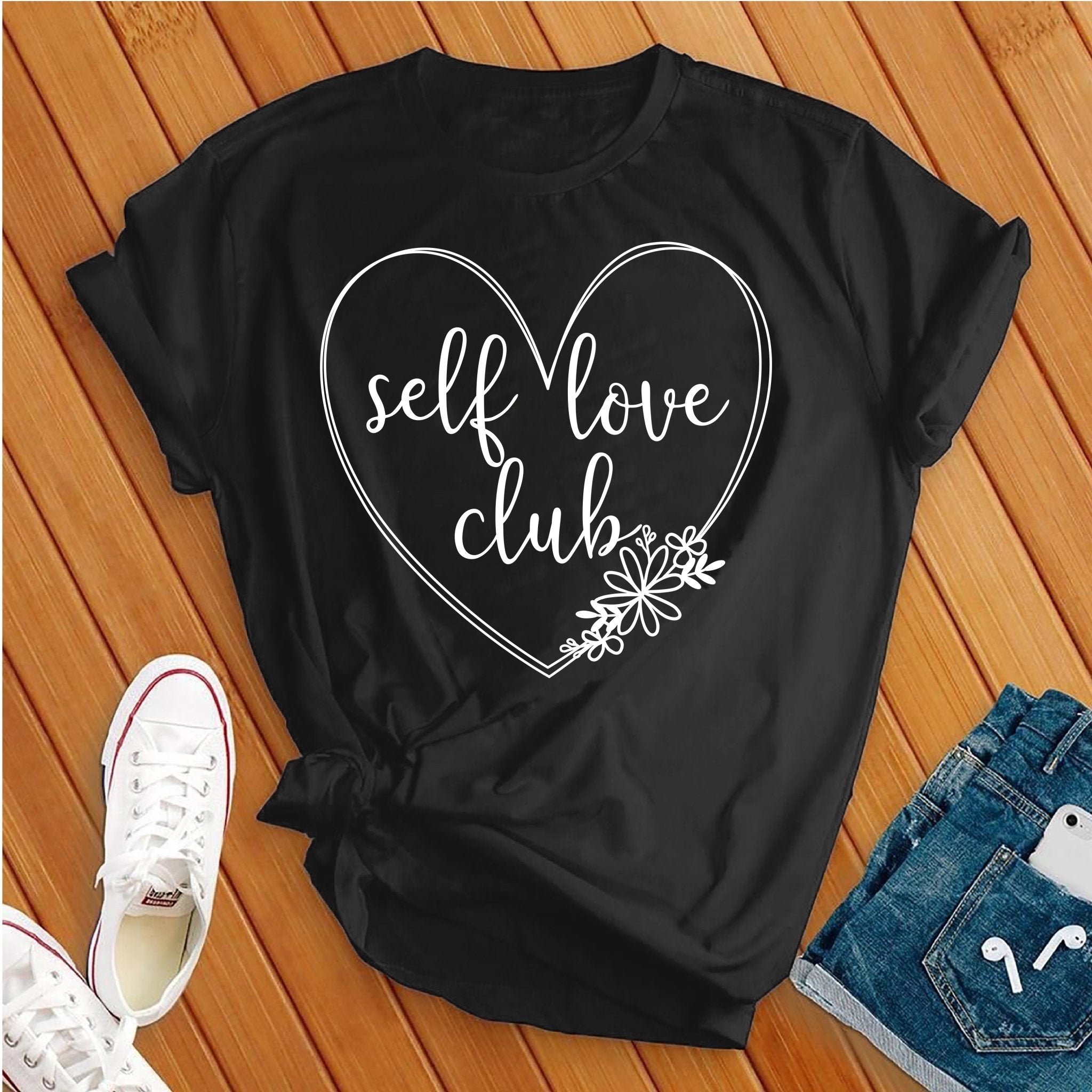 Self Love Club Daisy White Tee - Love Tees