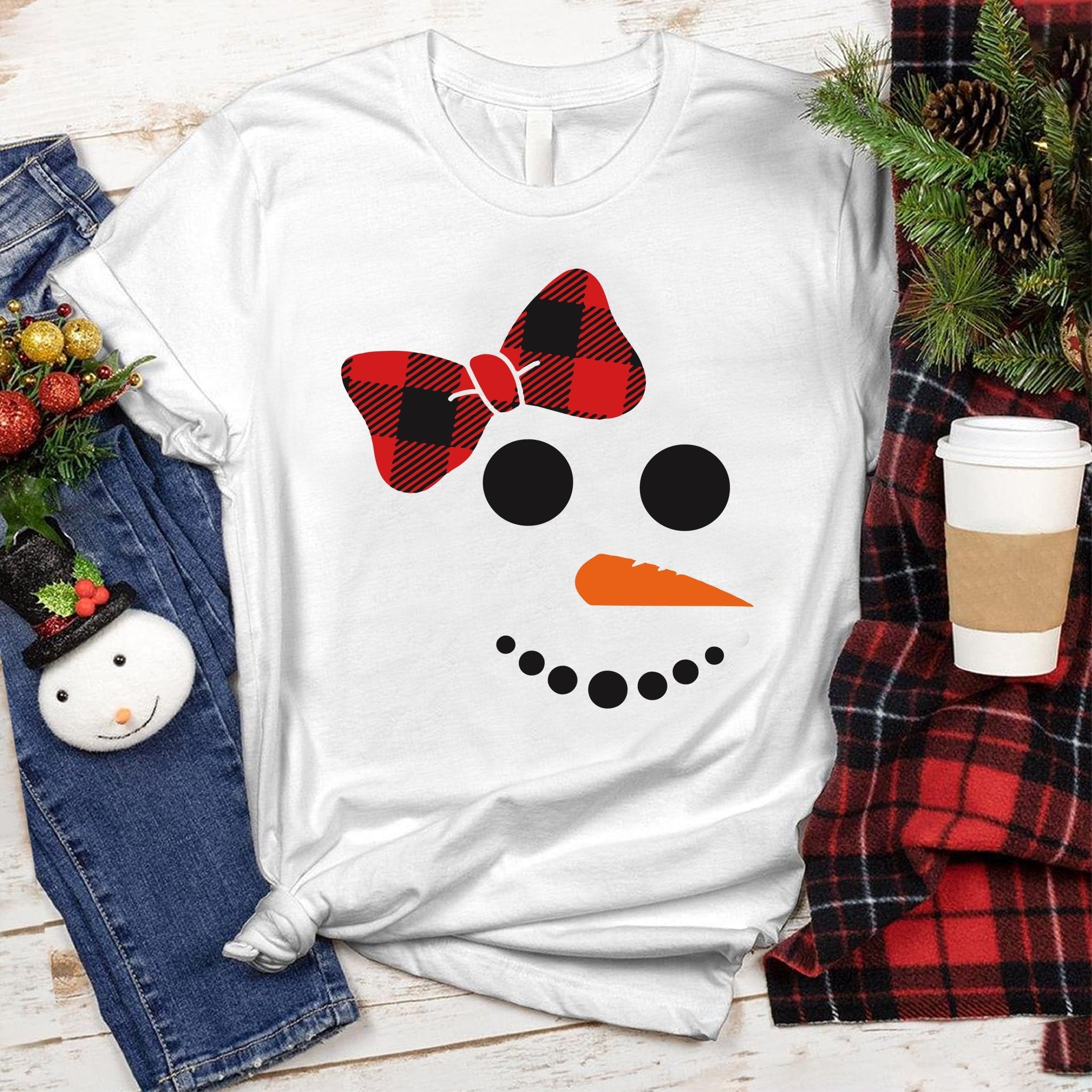 Snowman Face Tee - Love Tees