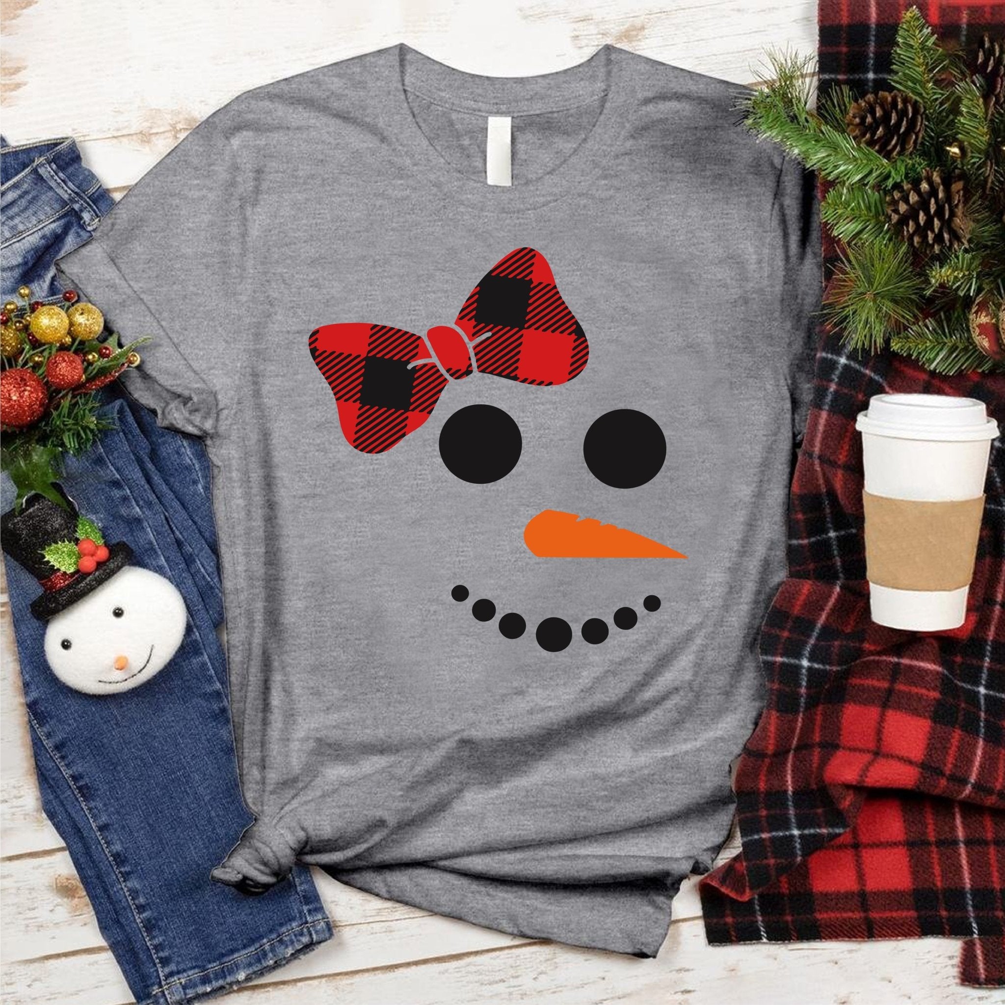 Snowman Face Tee - Love Tees