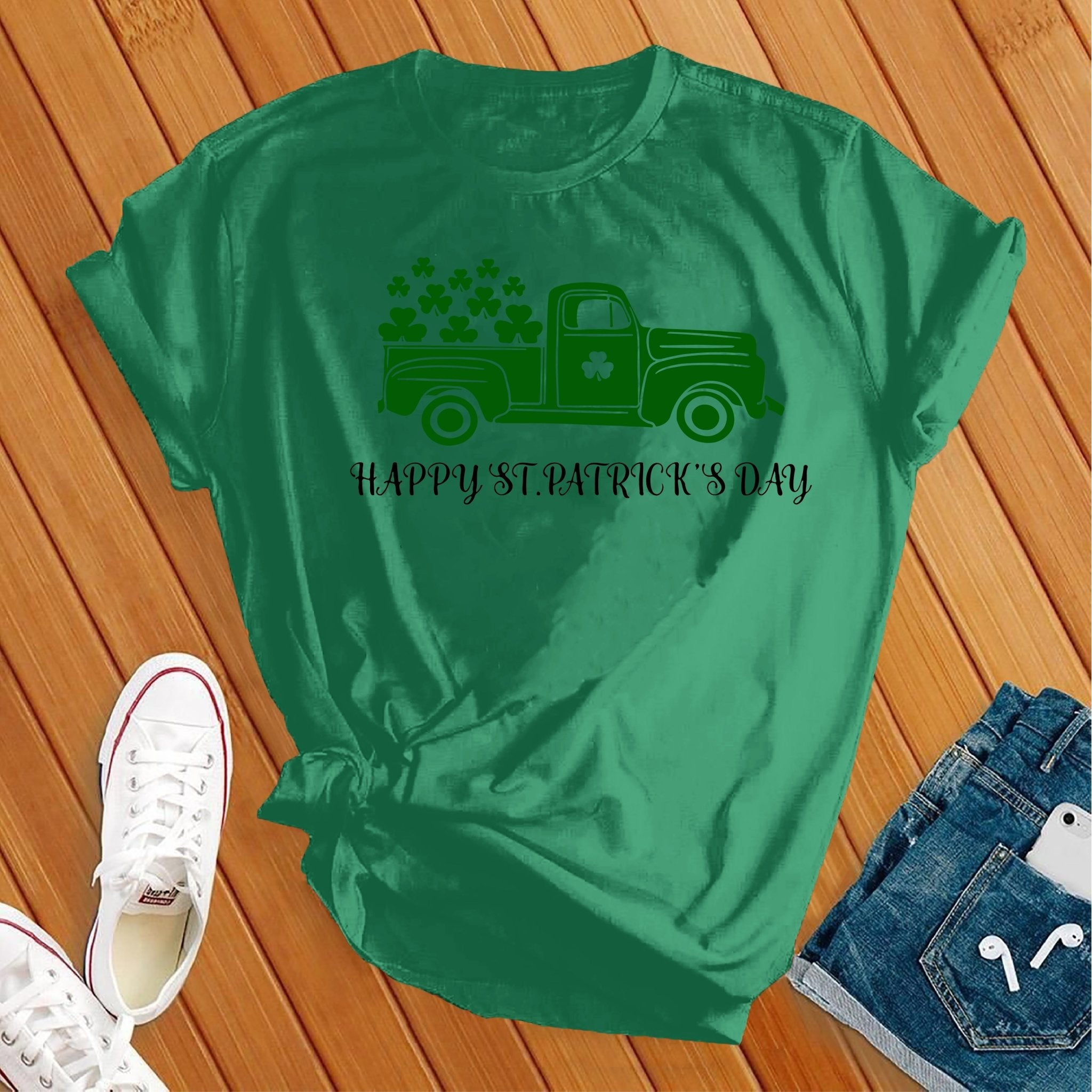 St. Patrick's Clover Truck Tee - Love Tees