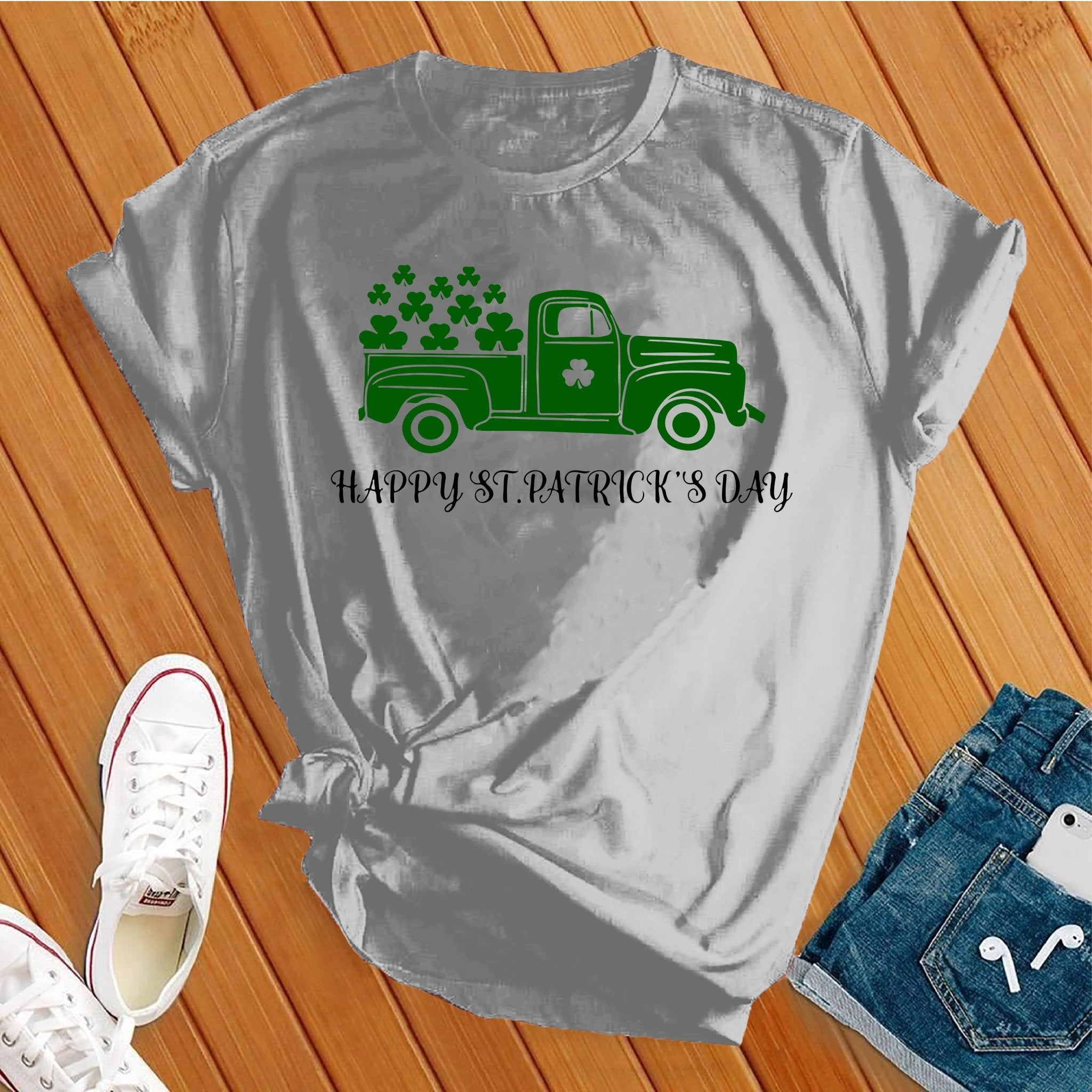 St. Patrick's Clover Truck Tee - Love Tees