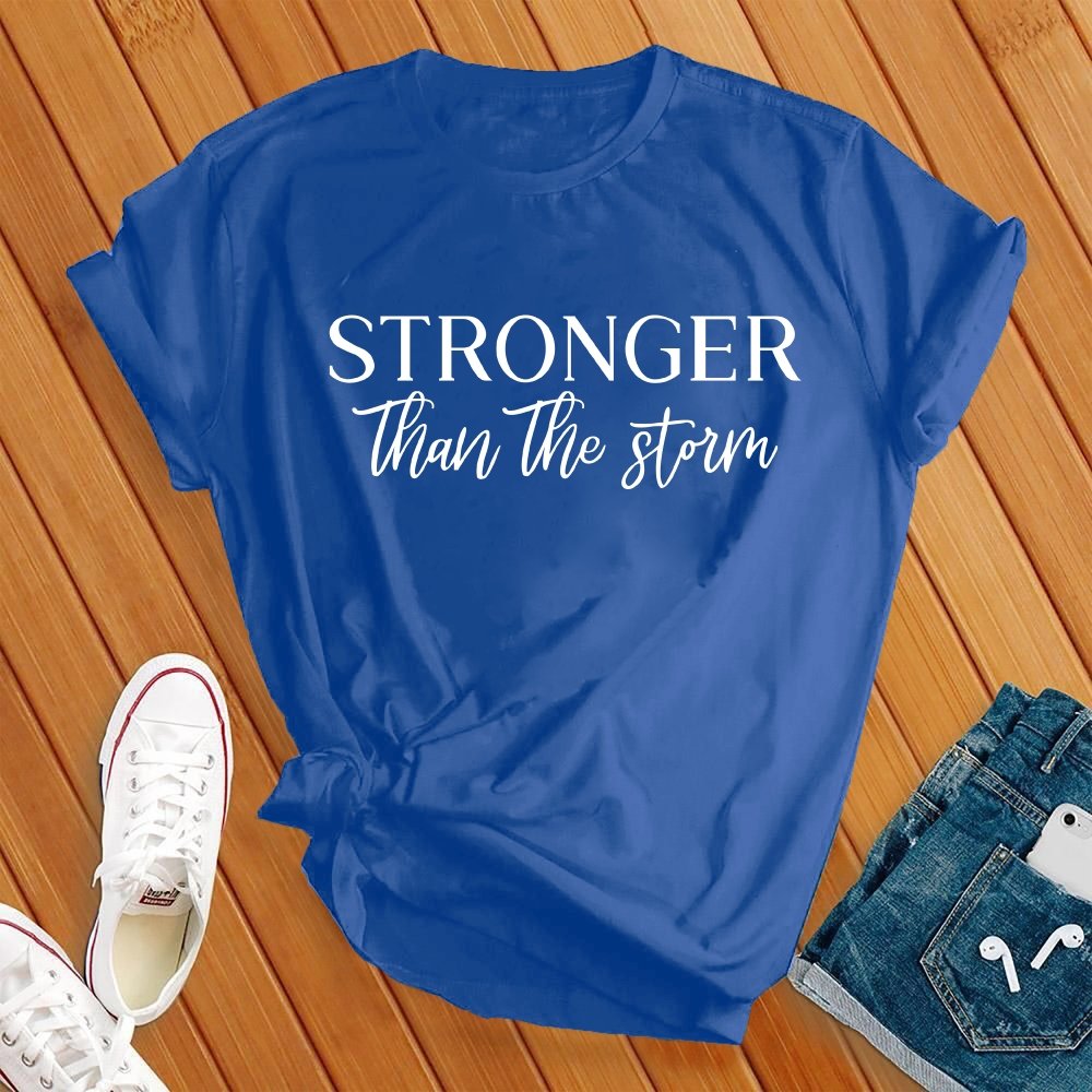 Stronger Than The Storm White Tee - Love Tees