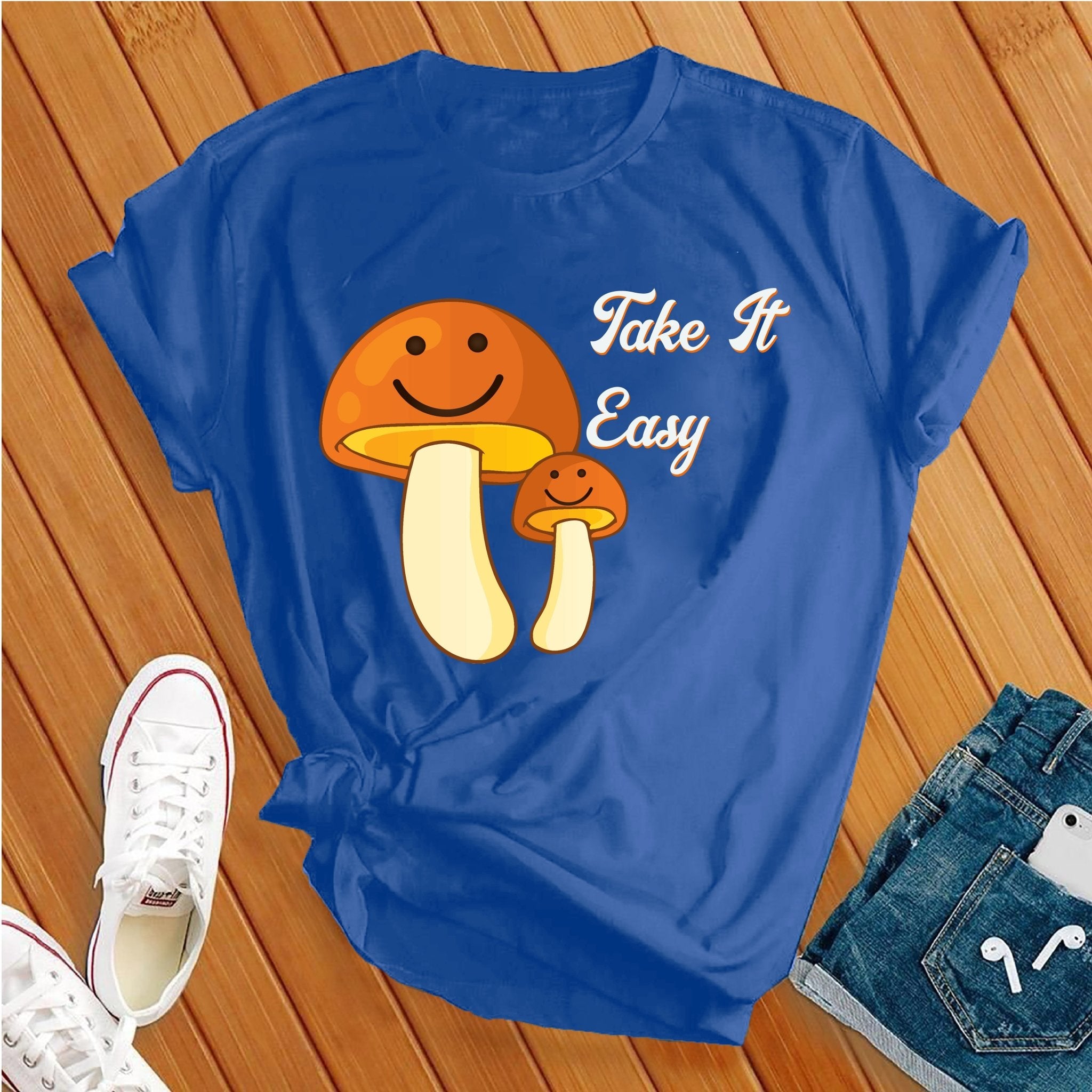 Take It Easy Retro Mushroom Tee - Love Tees