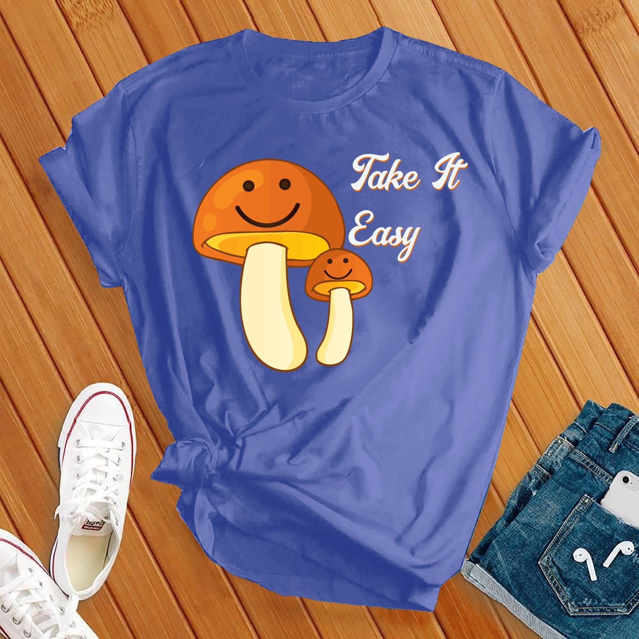 Take It Easy Retro Mushroom Tee - Love Tees