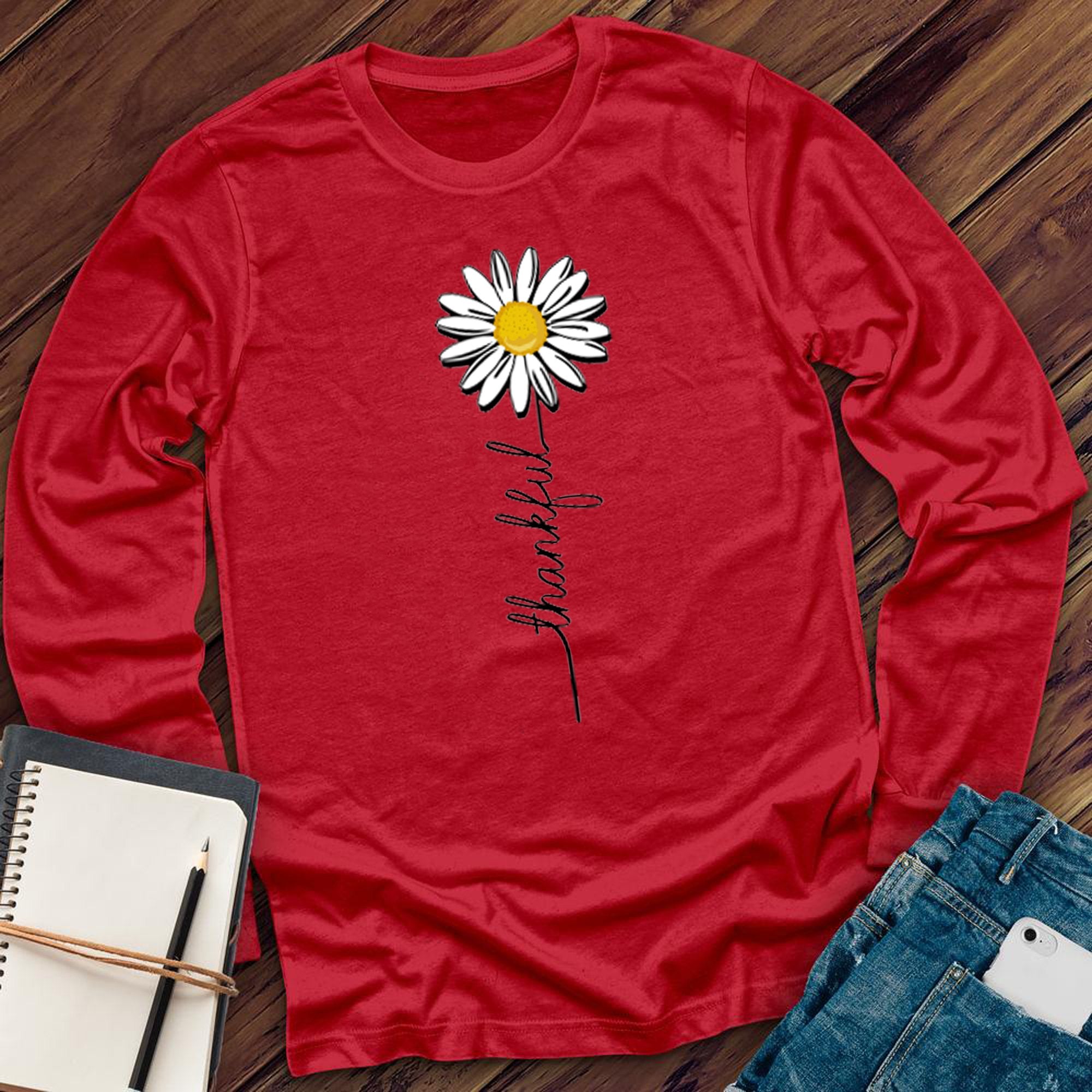 Thankful Daisy Long Sleeve - Love Tees