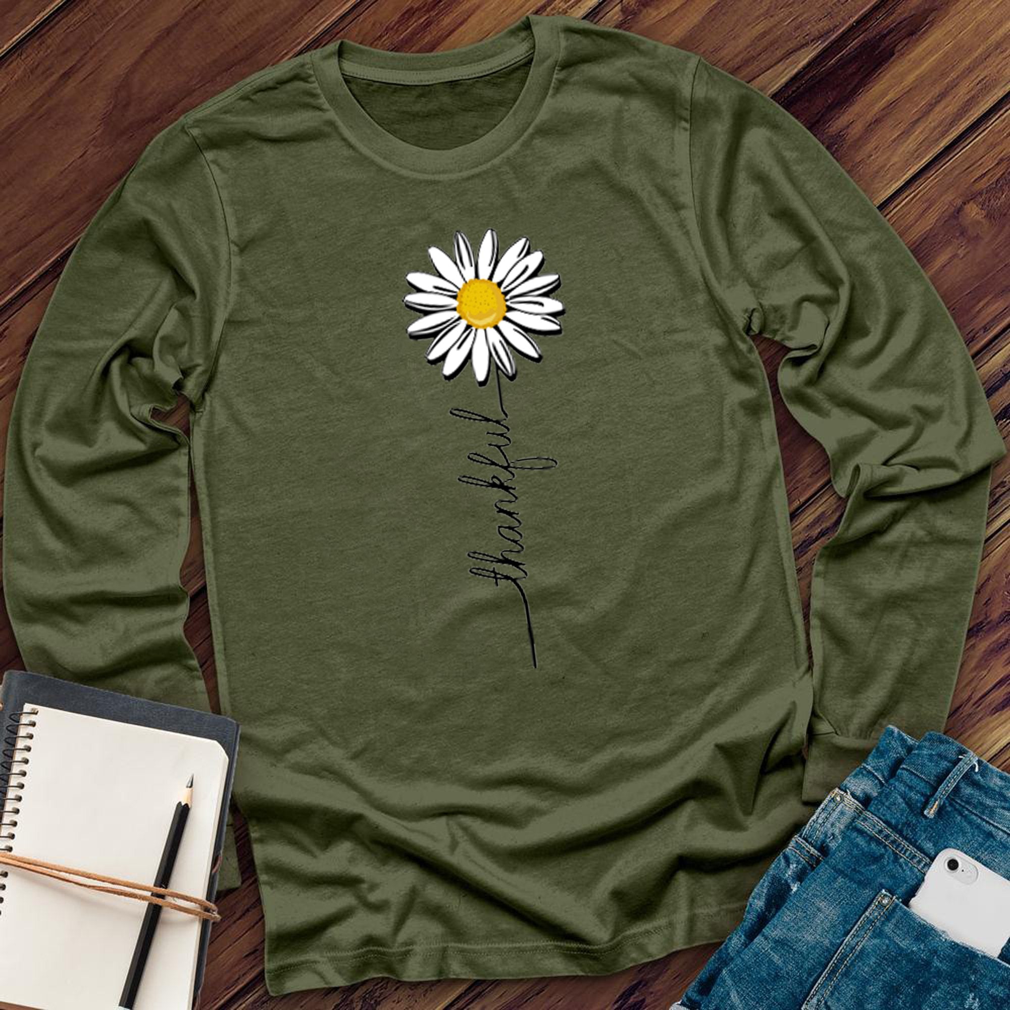 Thankful Daisy Long Sleeve - Love Tees