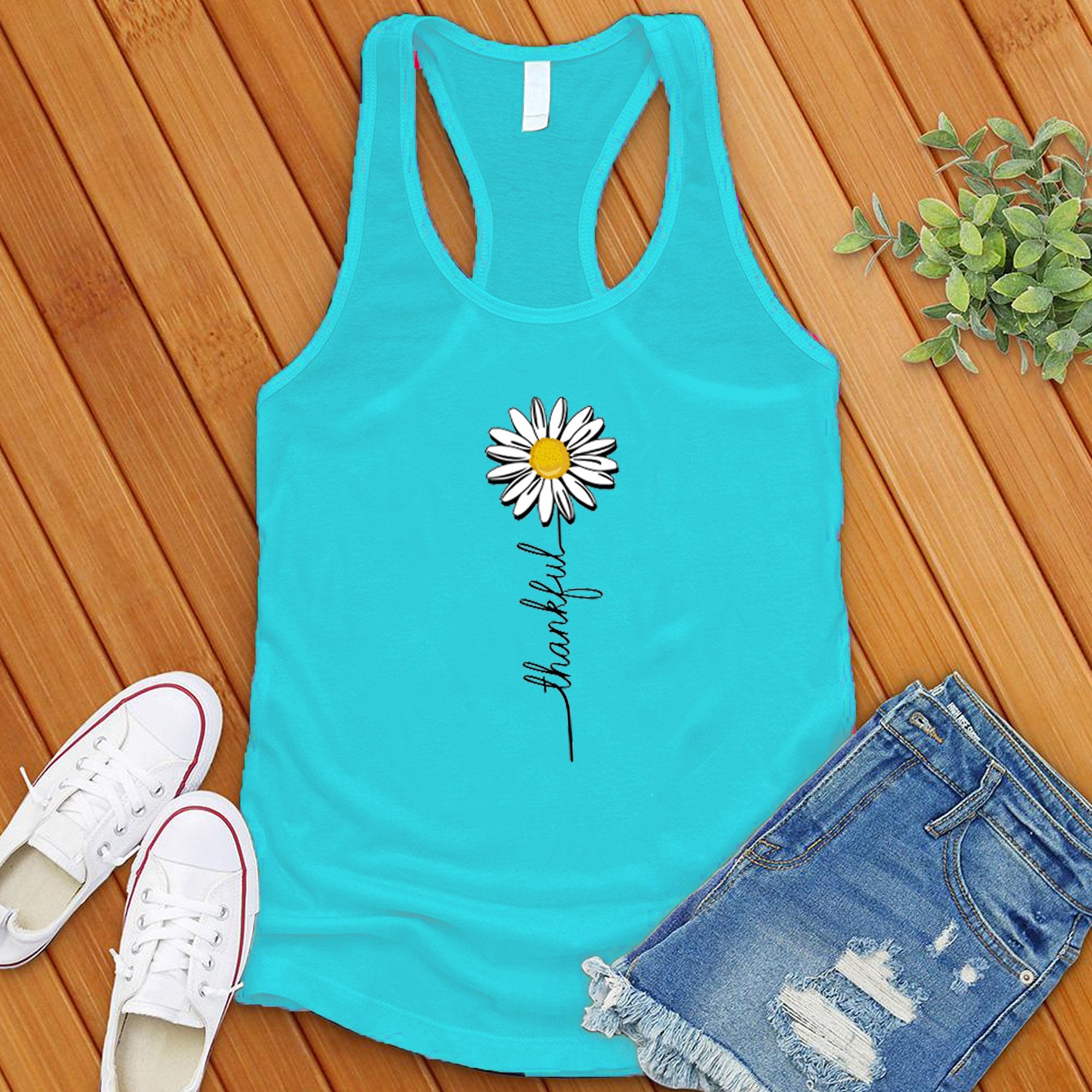 Thankful Daisy Women's Tank Top - Love Tees