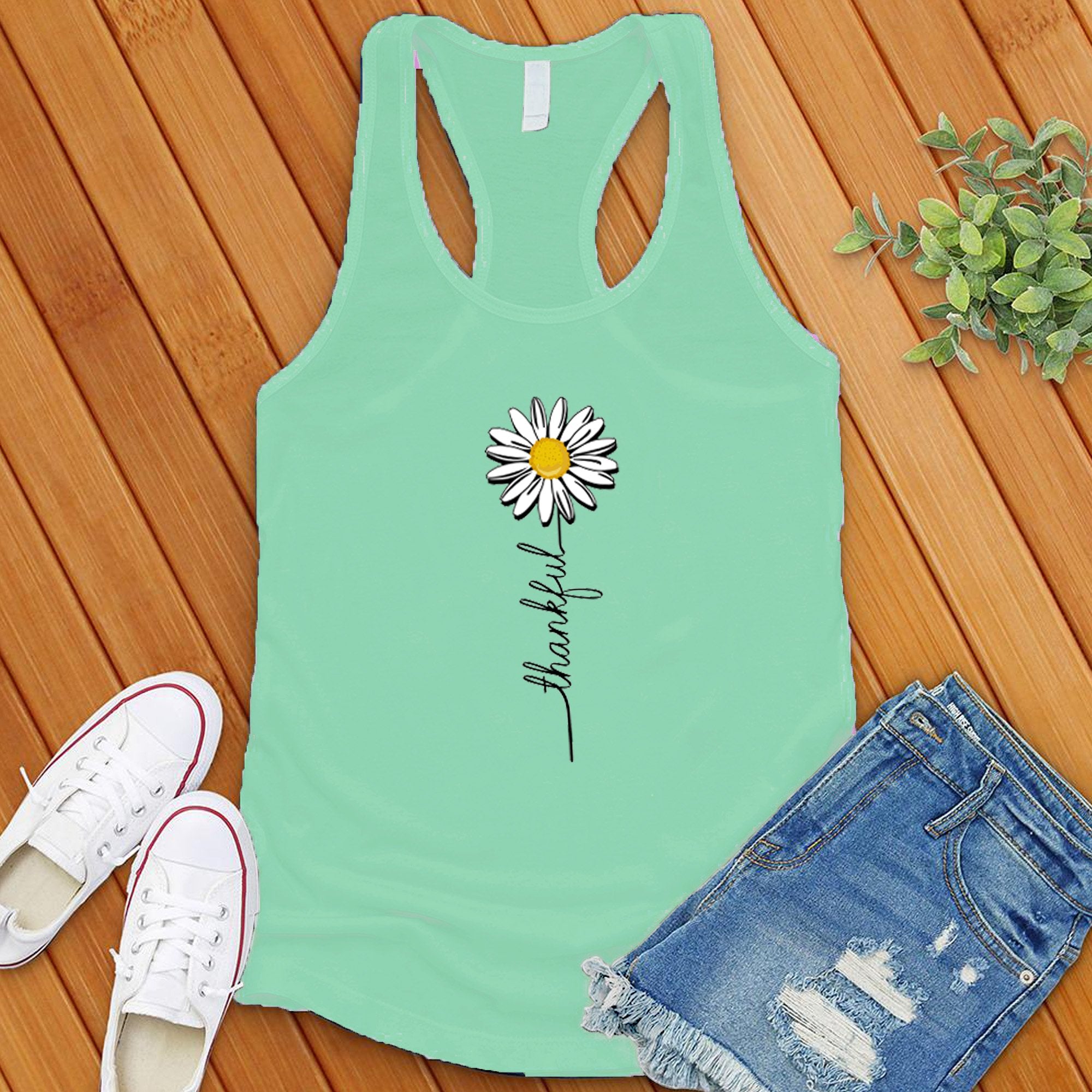 Thankful Daisy Women's Tank Top - Love Tees