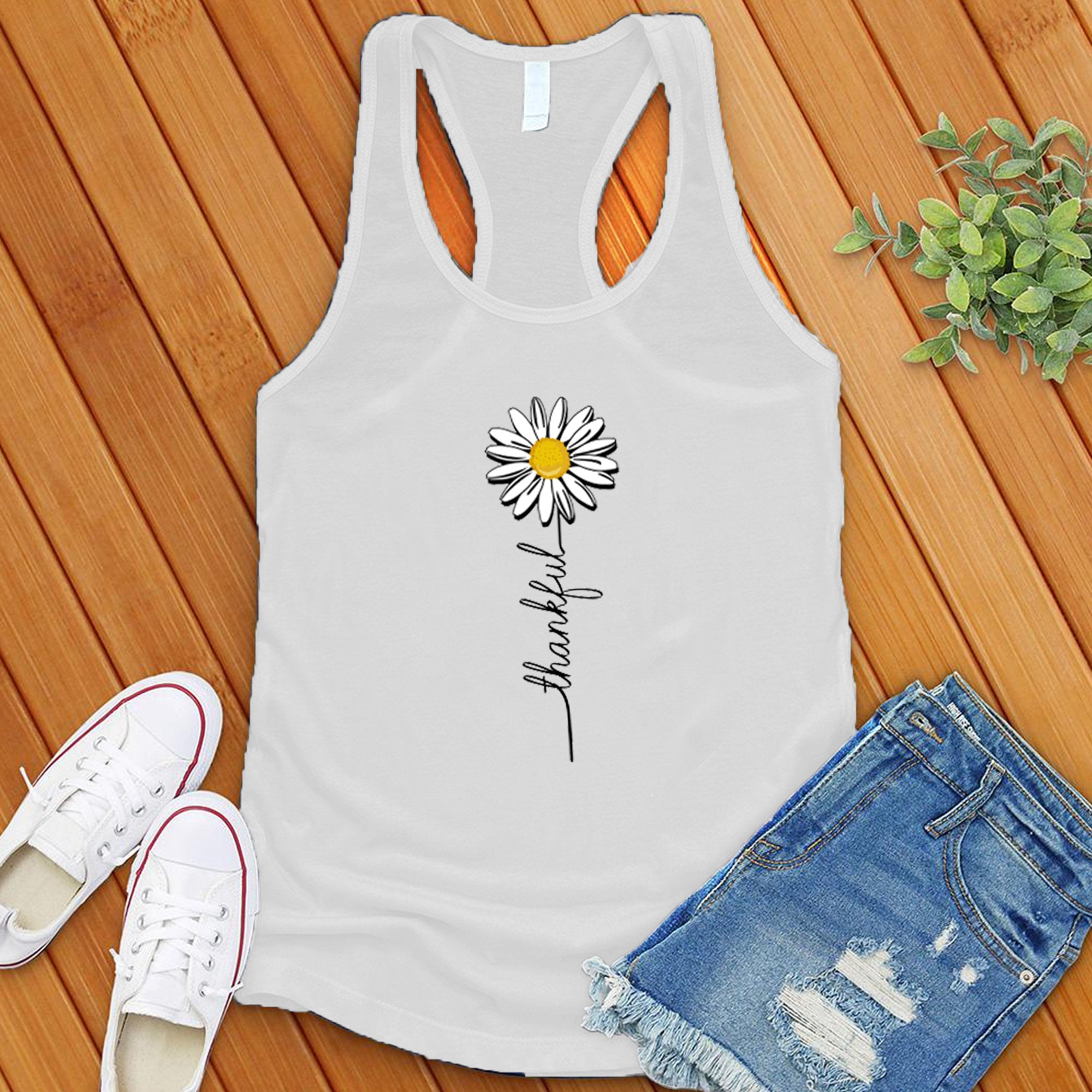 Thankful Daisy Women's Tank Top - Love Tees