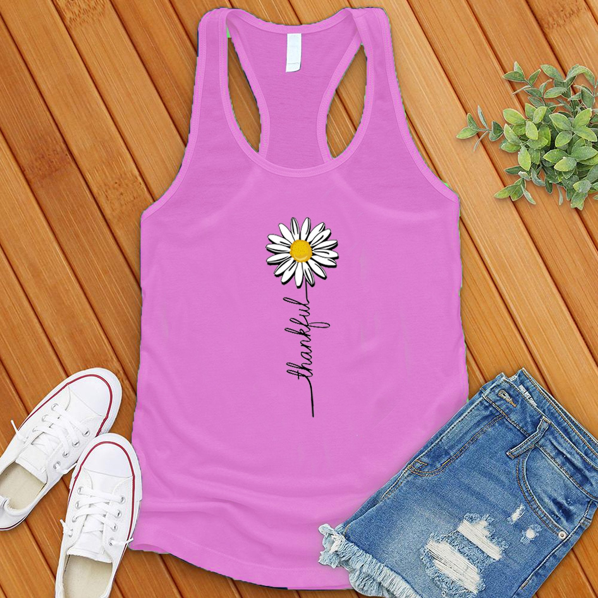 Thankful Daisy Women's Tank Top - Love Tees