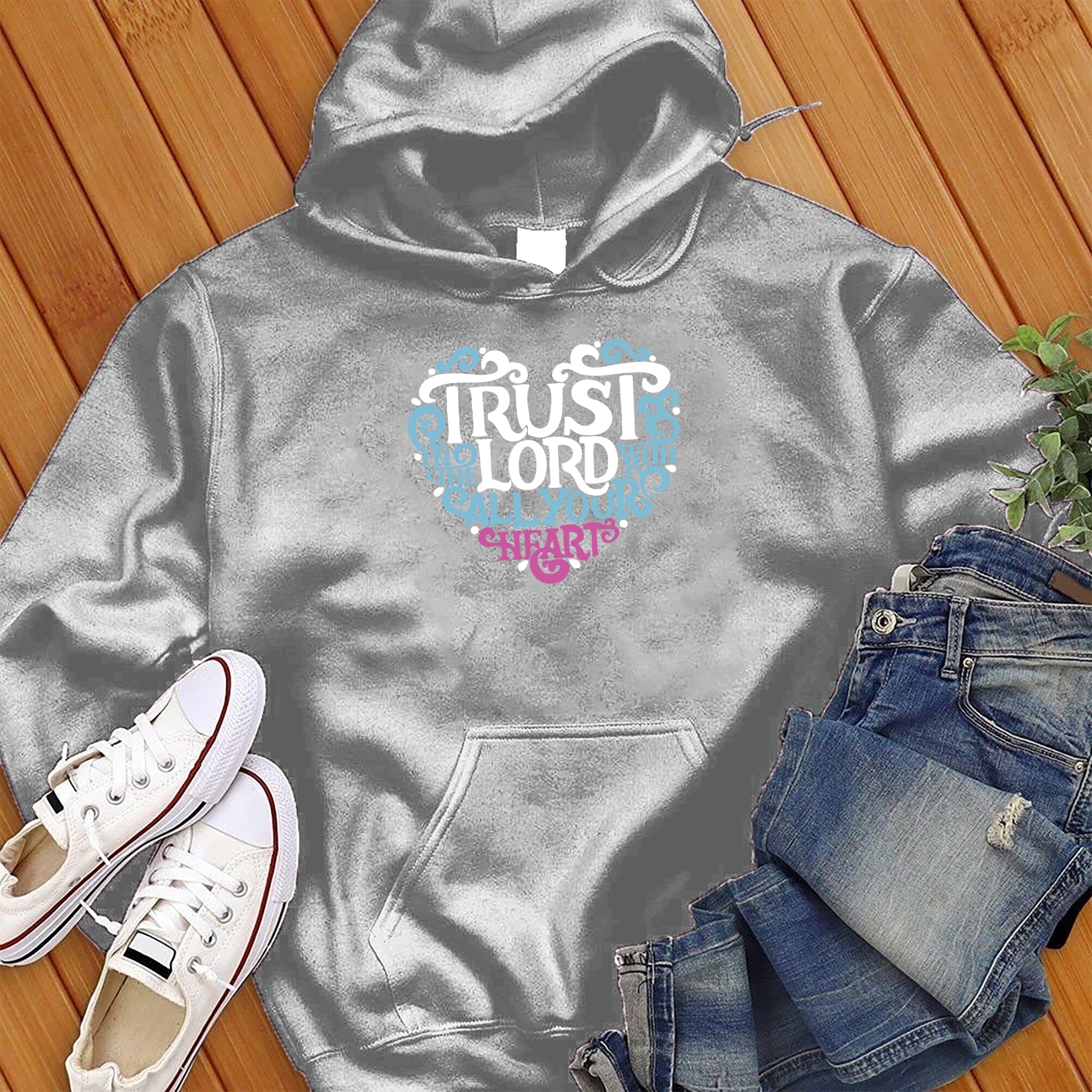 Trust In The Lord Heart Hoodie - Love Tees