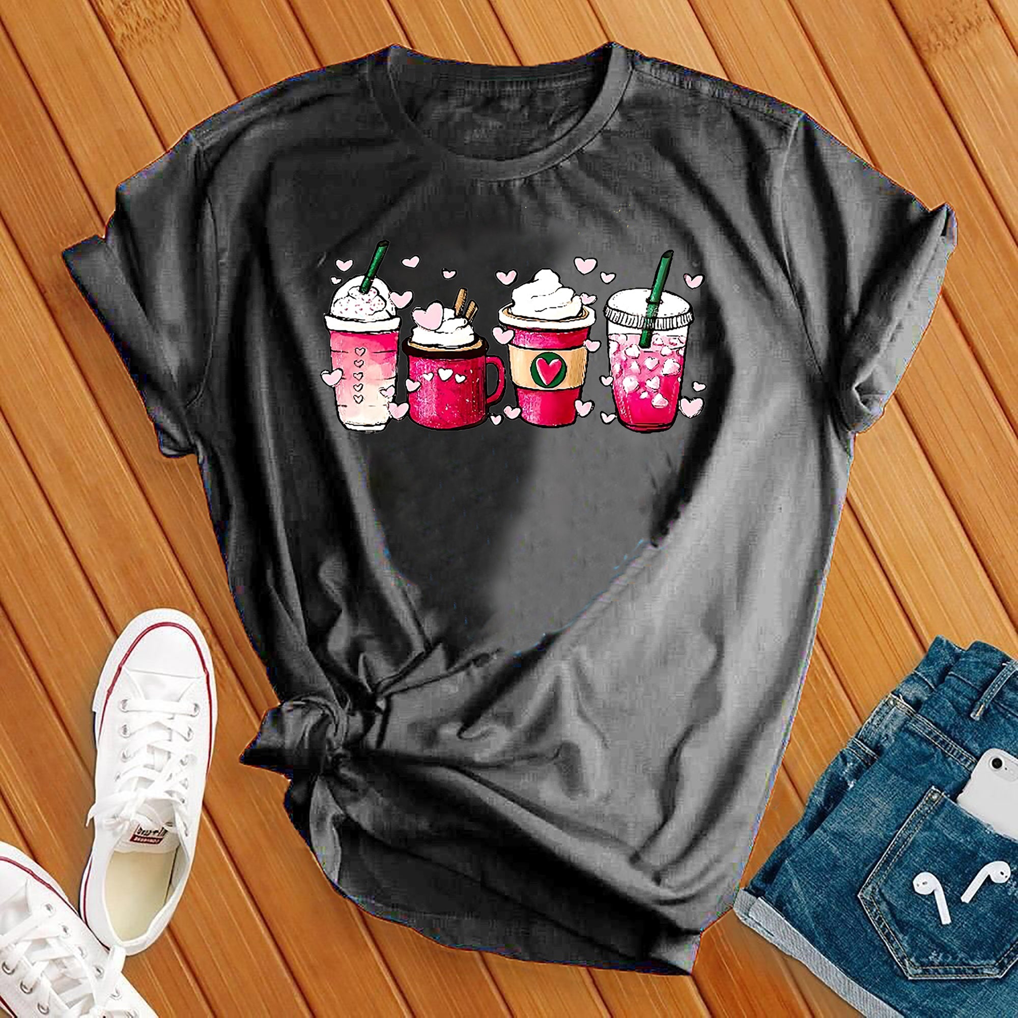 Valentine Coffee Heart Tee - Love Tees