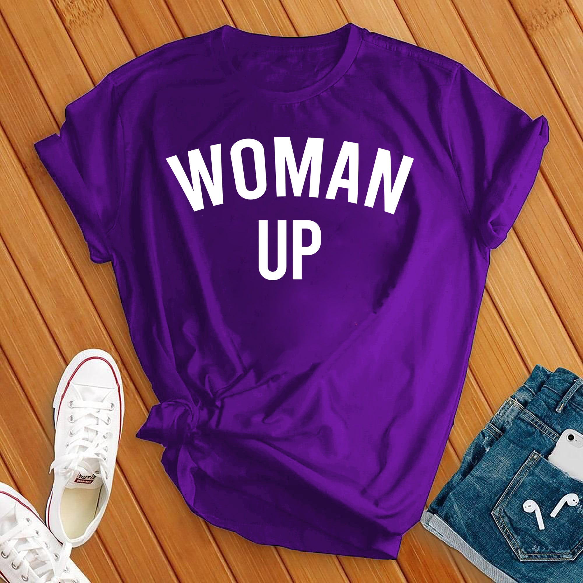 Woman Up White Tee - Love Tees