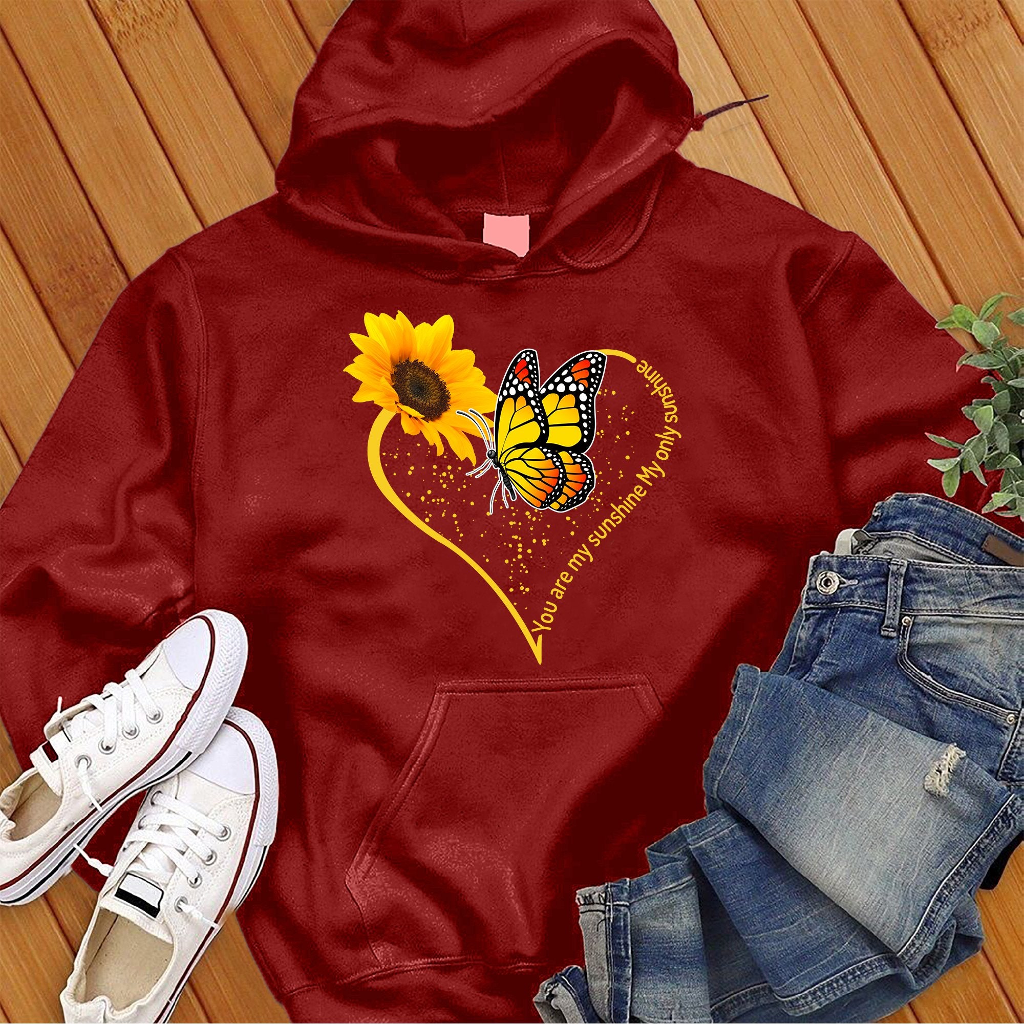 You Are My Sunshine Butterfly Heart Hoodie - Love Tees